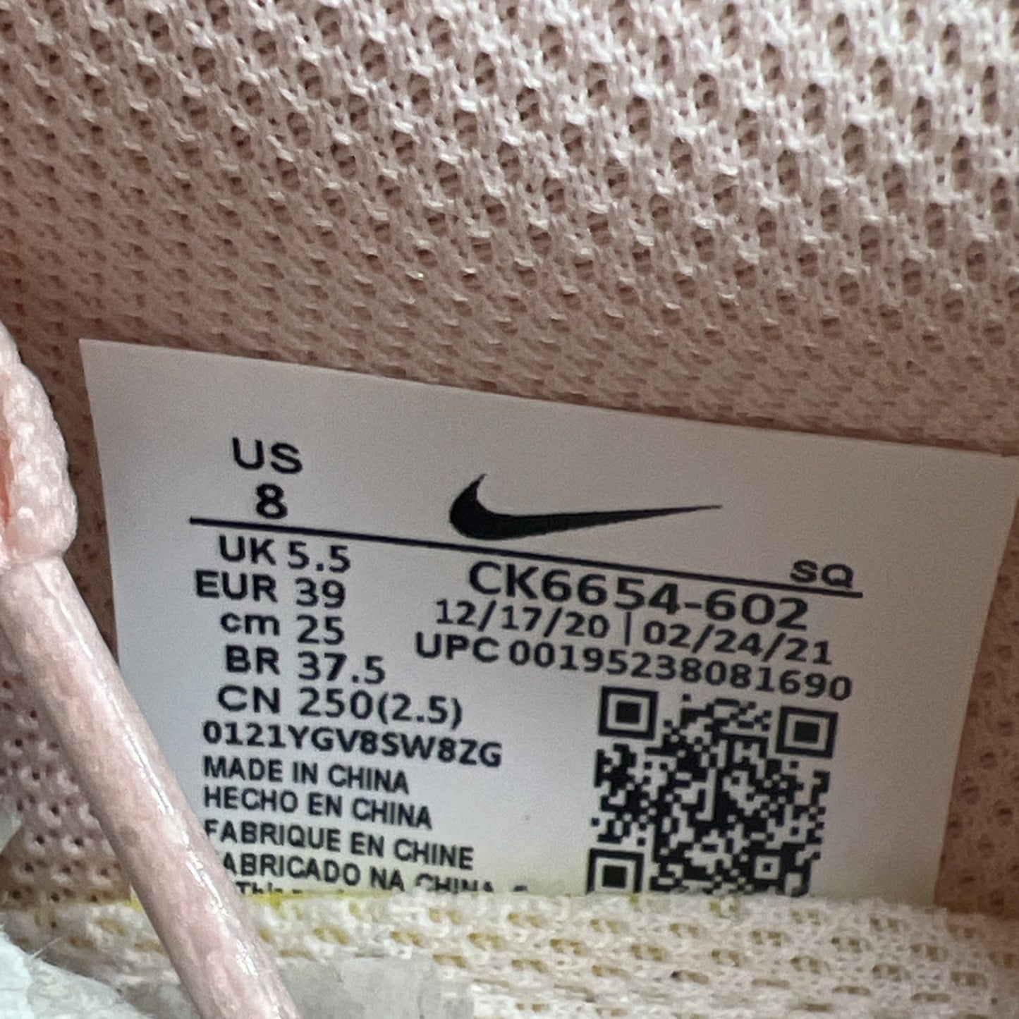 Size 8 - Nike Dunk Disrupt Low Pale Coral W (CK6654-602)