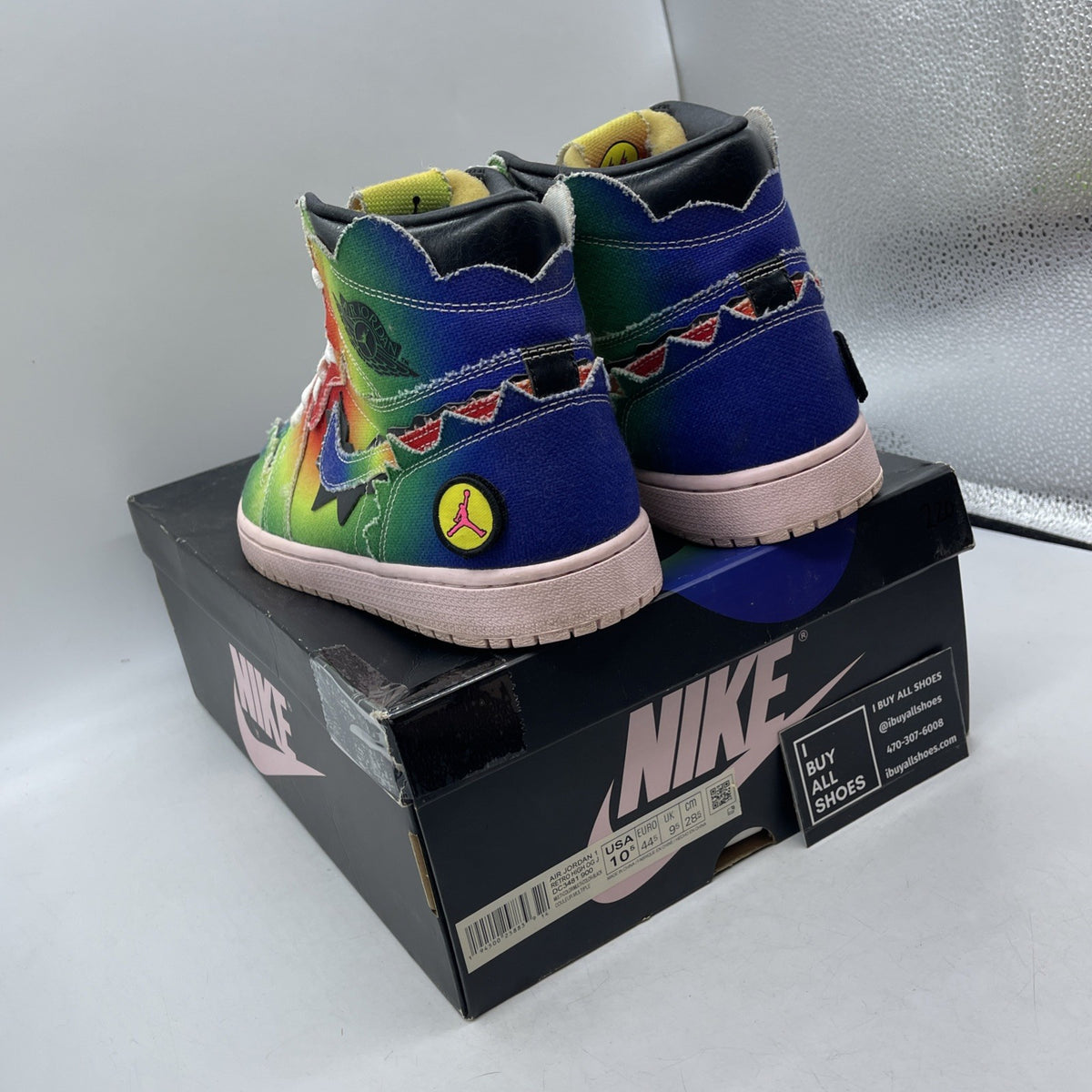 Size 10.5 - Air Jordan 1 Retro OG High x J Balvin Tie Dye (DC3481-900)