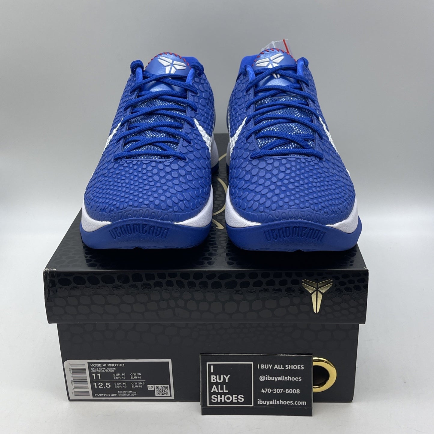 Size 11 - Nike Kobe 6 Protro Dodger White Blue Leather (CW2190-400).