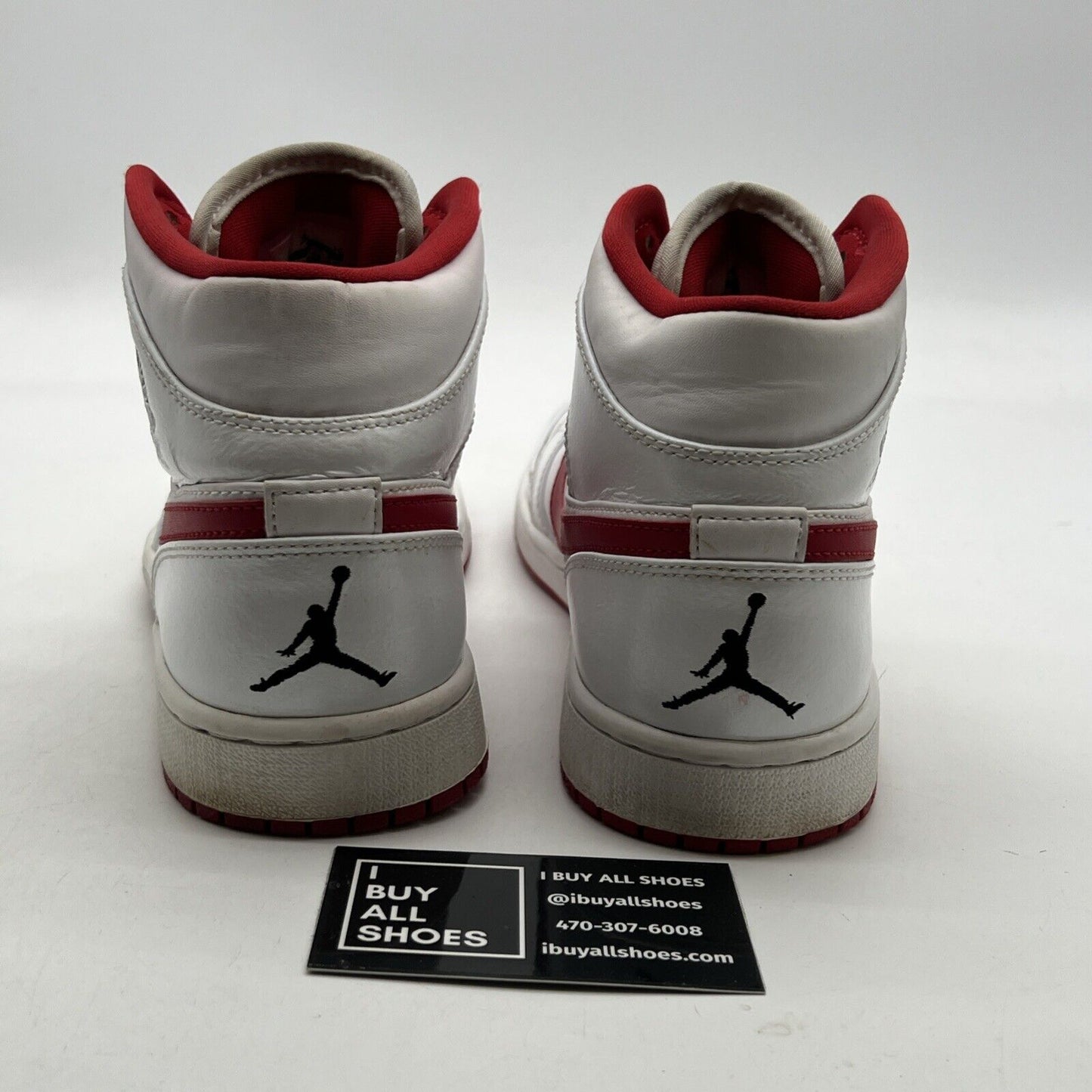 Size 9.5 - Air Jordan 1 Mid White Gym Red (554724-101)