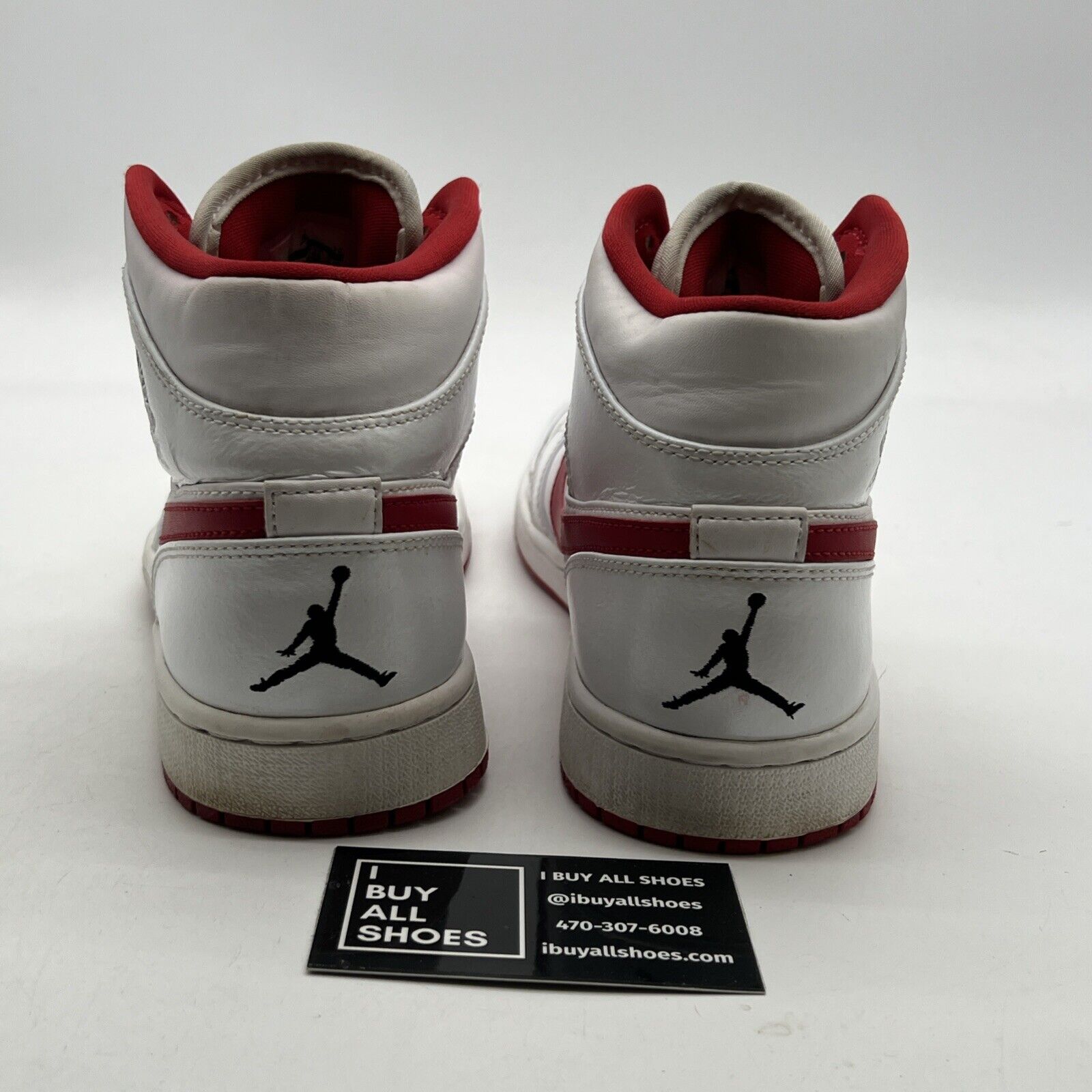 Size 9.5 - Air Jordan 1 Mid White Gym Red (554724-101)