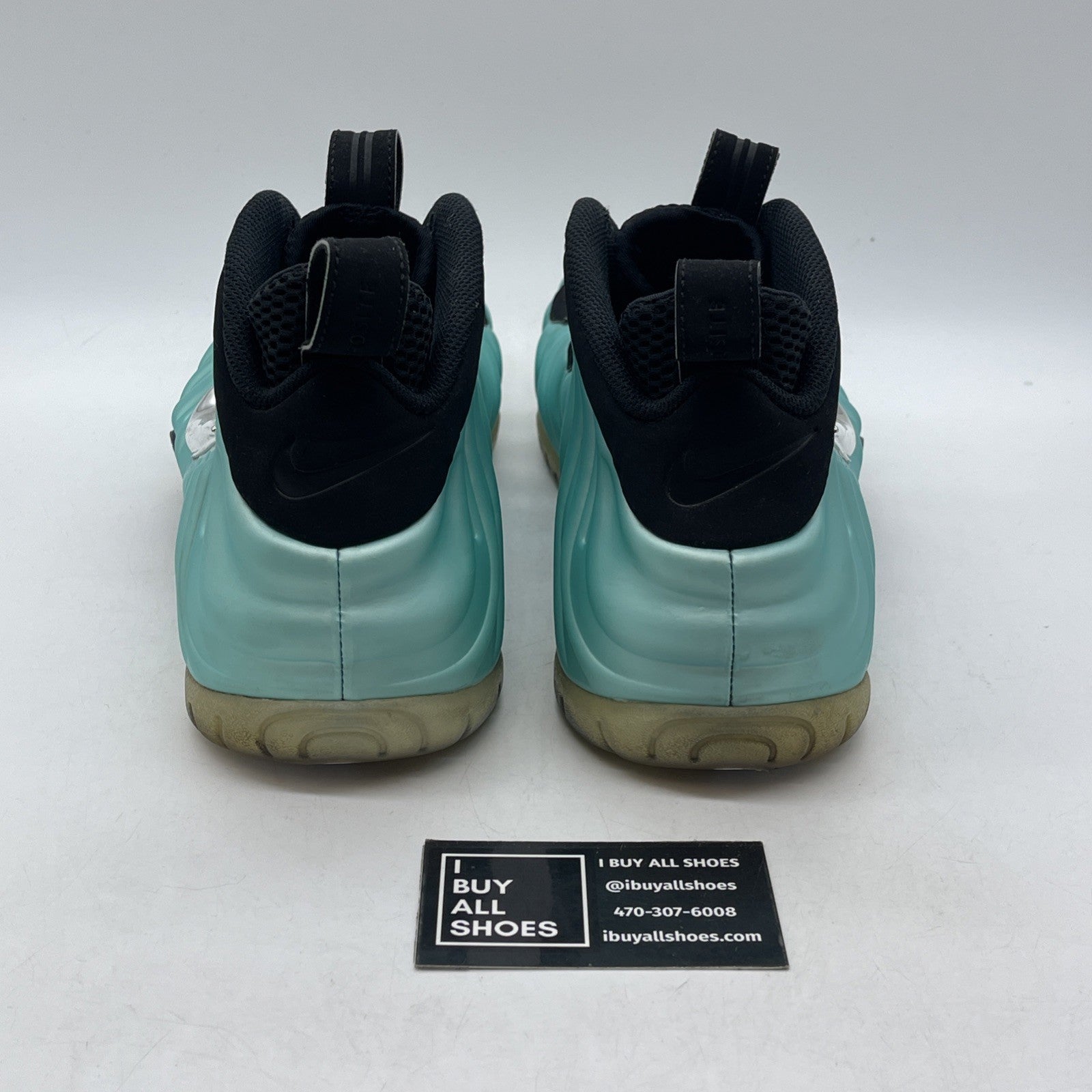 Size 10.5 - Nike Air Foamposite Pro Island Green Black Suede (624041-303)