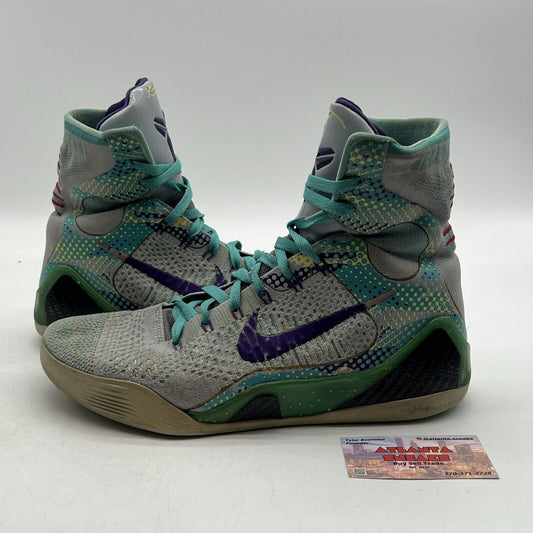 Size 12 - Nike Kobe 9 Elite Hero Pack Aqua Grey (630847-005)