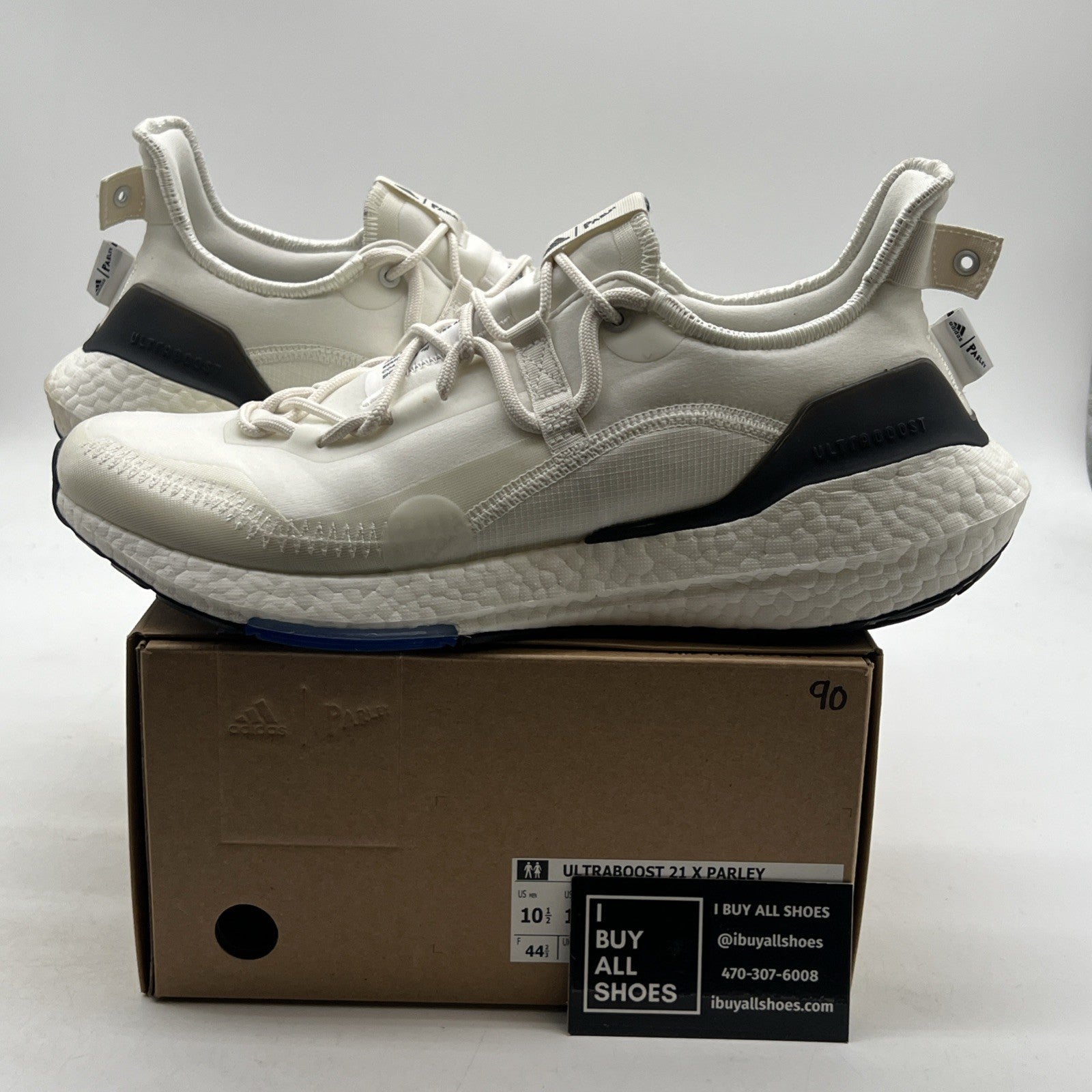 Size 10.5 - adidas Parley x UltraBoost 21 Non Dyed Black (G55650)