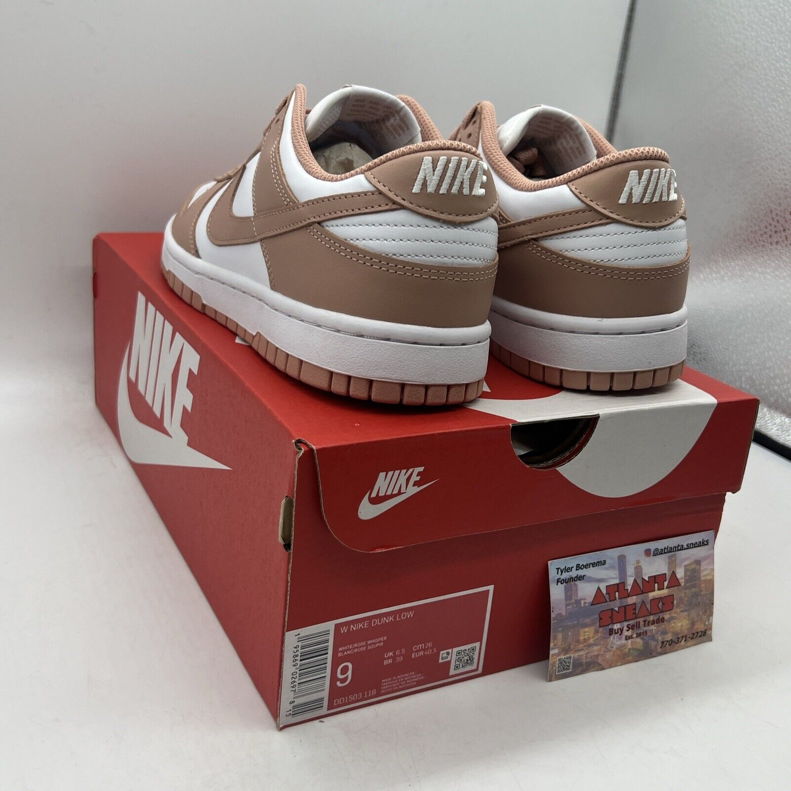 Size 9 - Nike Dunk Low Rose Whisper W Brand New Og All