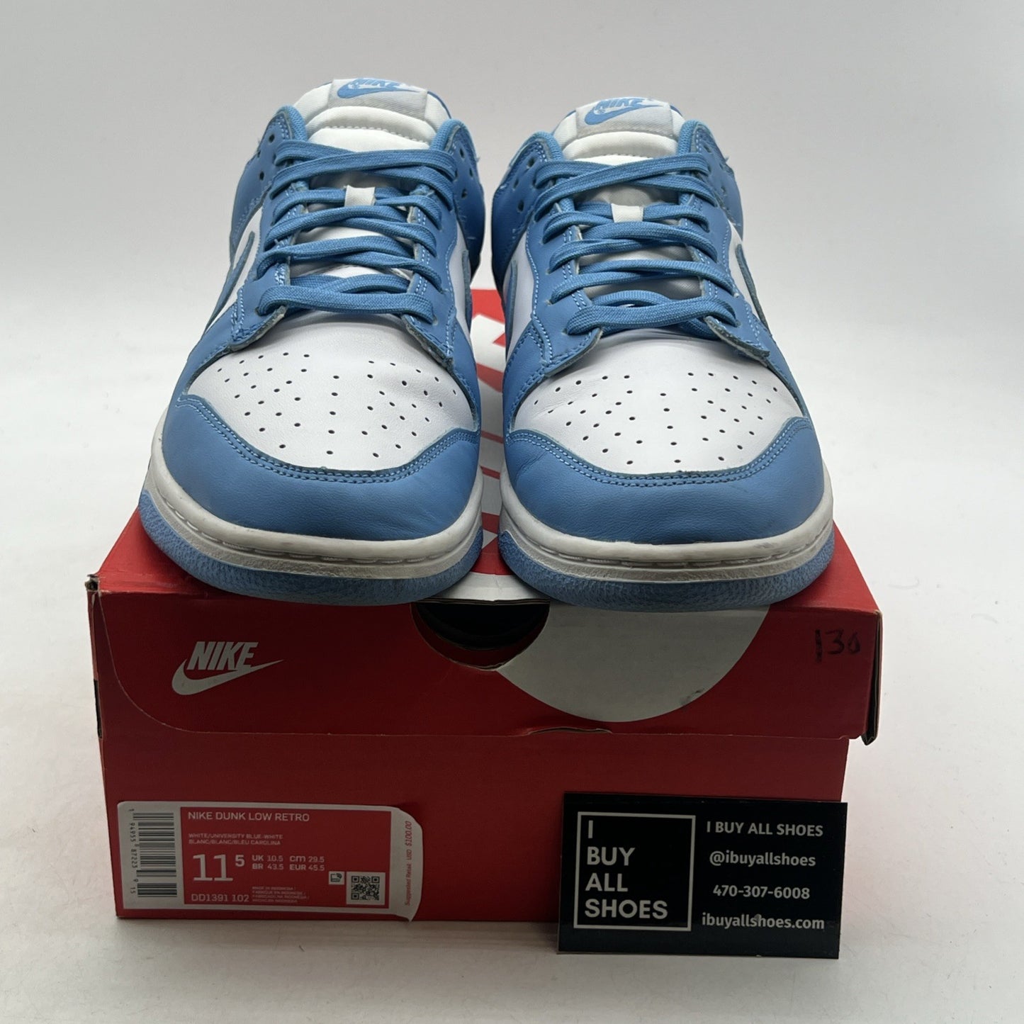 Size 11.5 - Nike Dunk Low University Blue (DD1391-102)