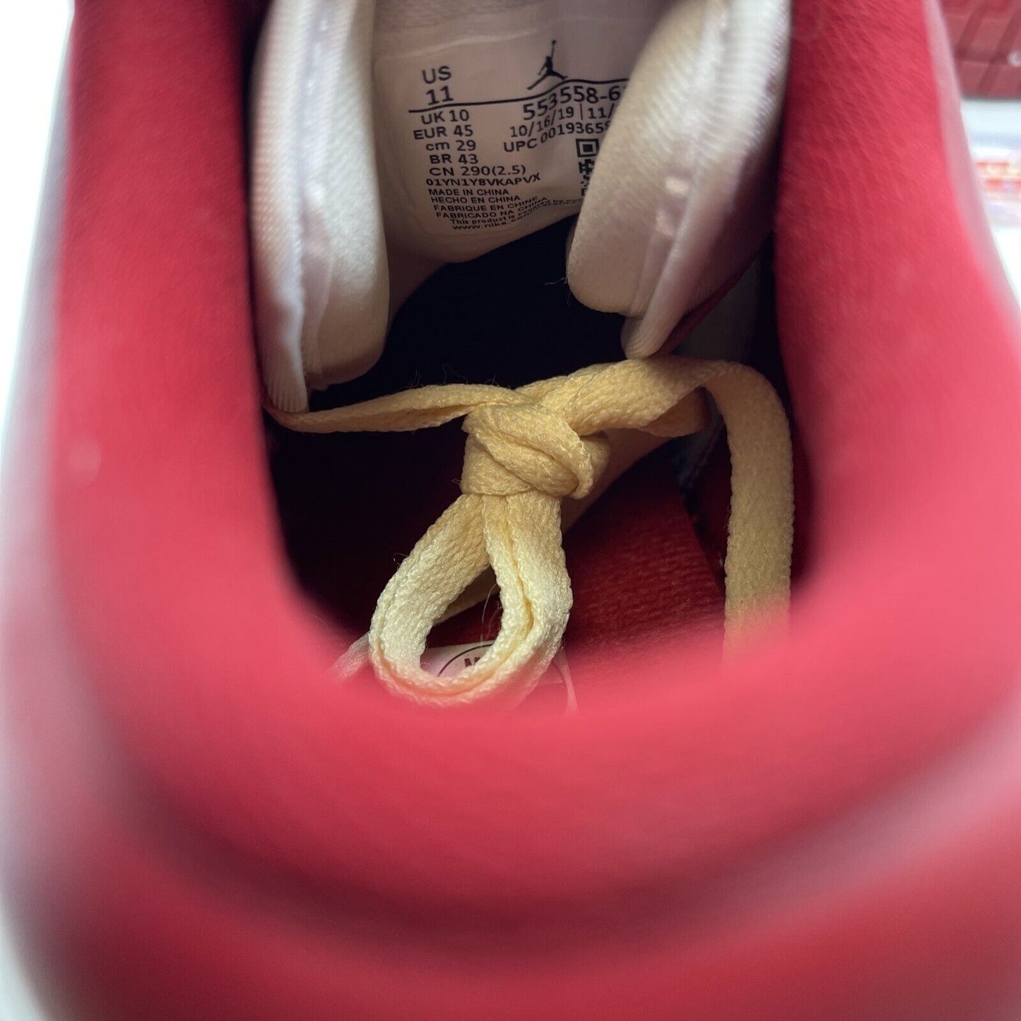 Size 11 - Air Jordan 1 Low Gym Red White Leather (553558-611)