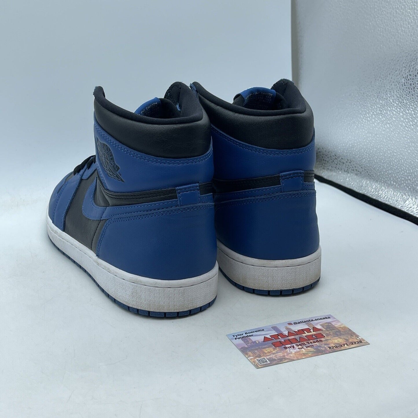 Size 12 - Jordan 1 Retro OG High Dark Marina Blue Black White (555088-404)