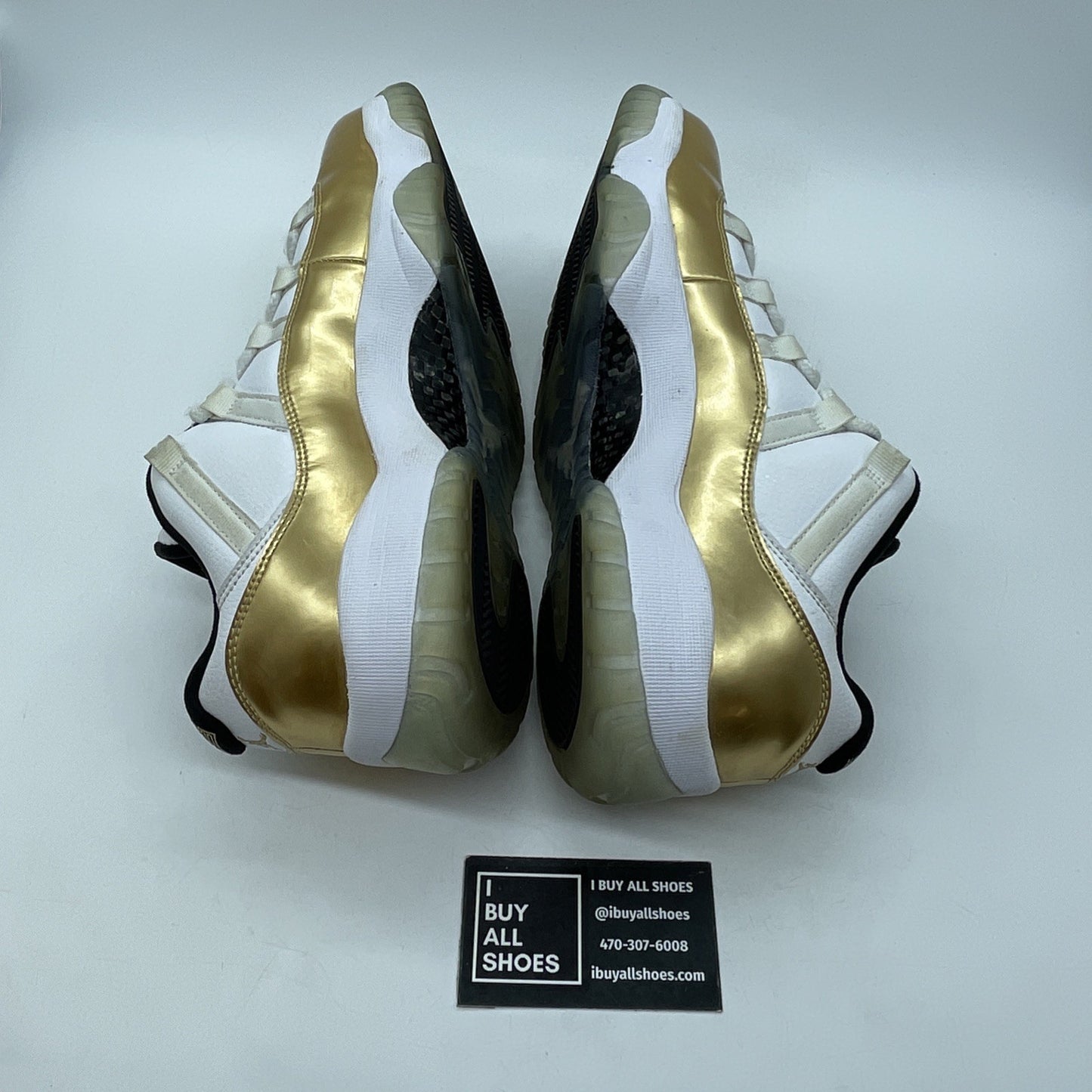 Size 11 - Air Jordan 11 Retro Low Closing Ceremony Gold White (528895-103)