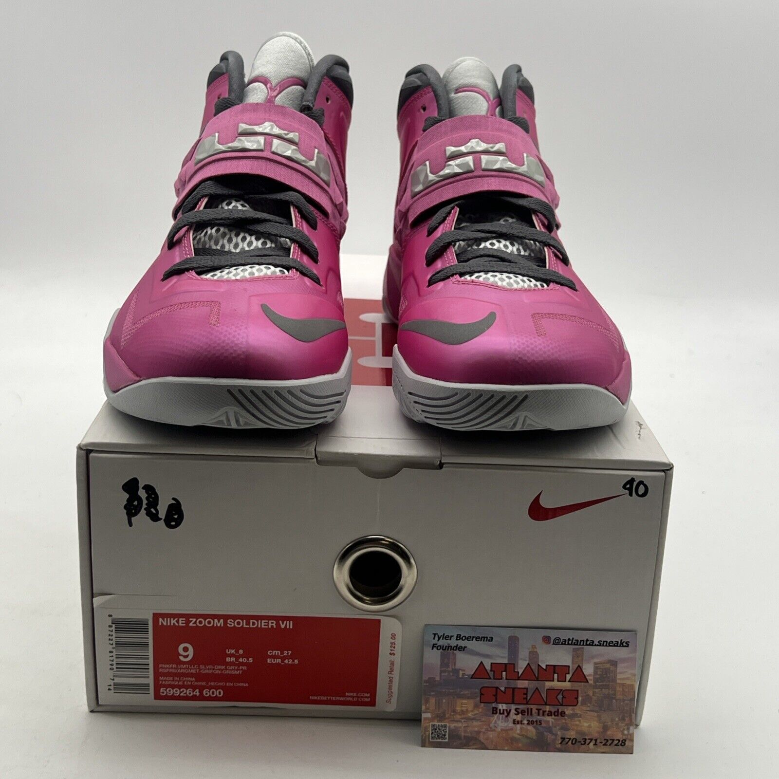 Size 9 - Nike LeBron Zoom Soldier 7 Kay Yow (599264-600)