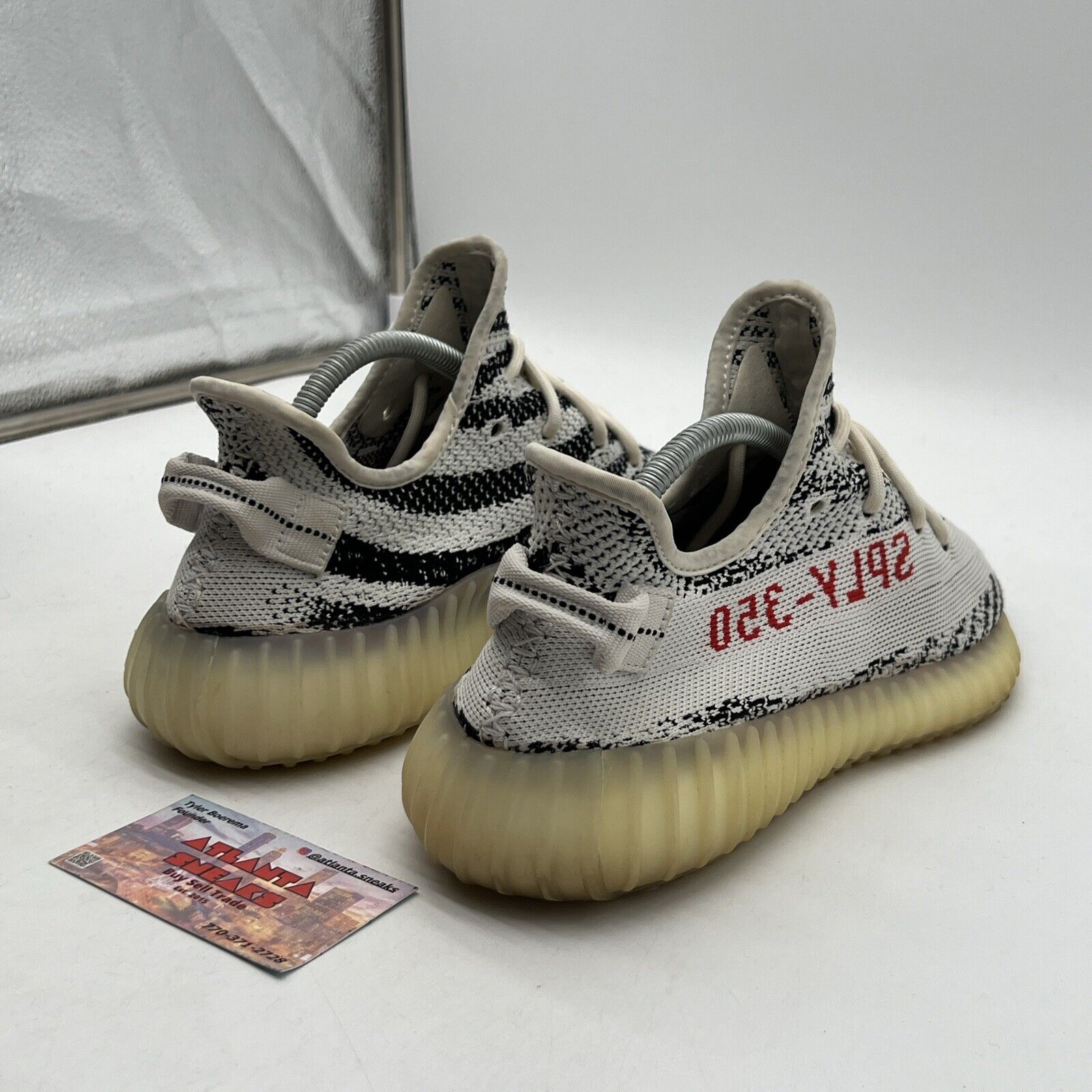 Size 8 - adidas Yeezy Boost 350 V2 Low Zebra White Black Red (CP9654)