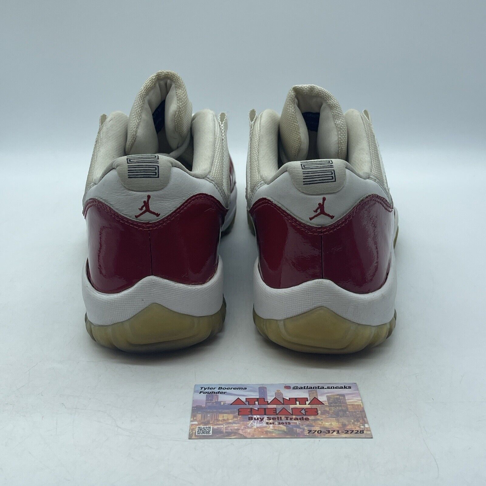 Size 11 - Air Jordan 11 Retro 2001 Low Cherry White Leather (136053-161)