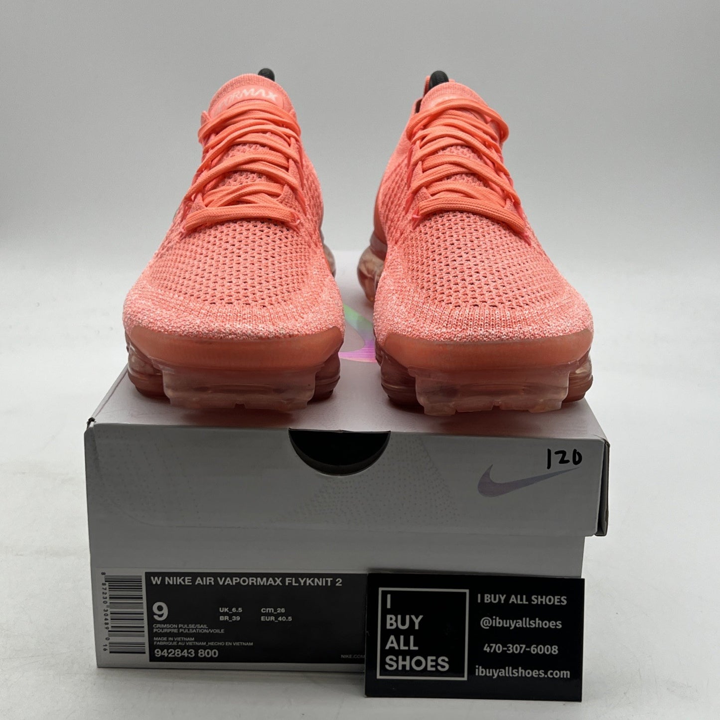 Size 9 - Nike Air VaporMax 2 Crimson Pulse W (942843-800)