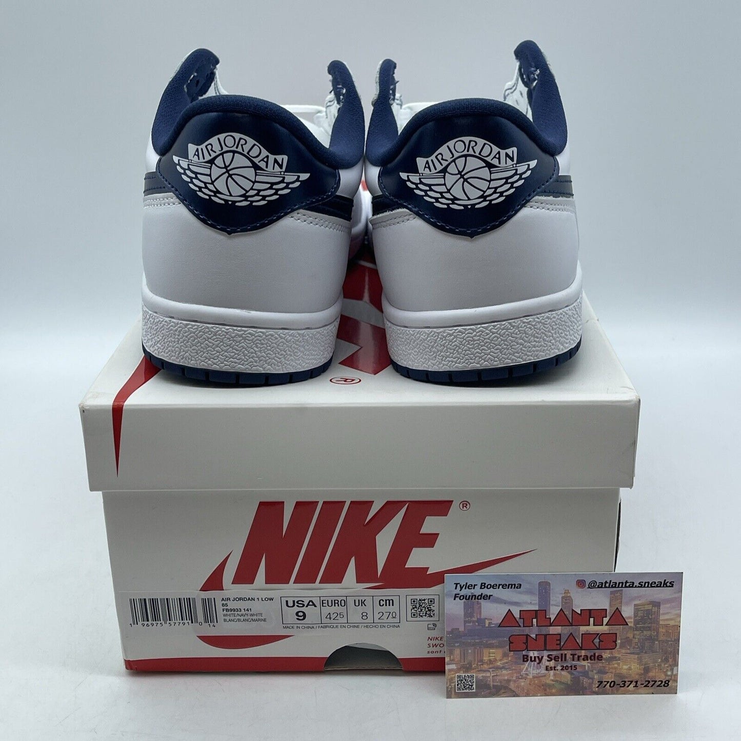 Size 9 - Air Jordan 1 Retro '85 OG 2024 Low Metallic Blue White (FB9933-141)