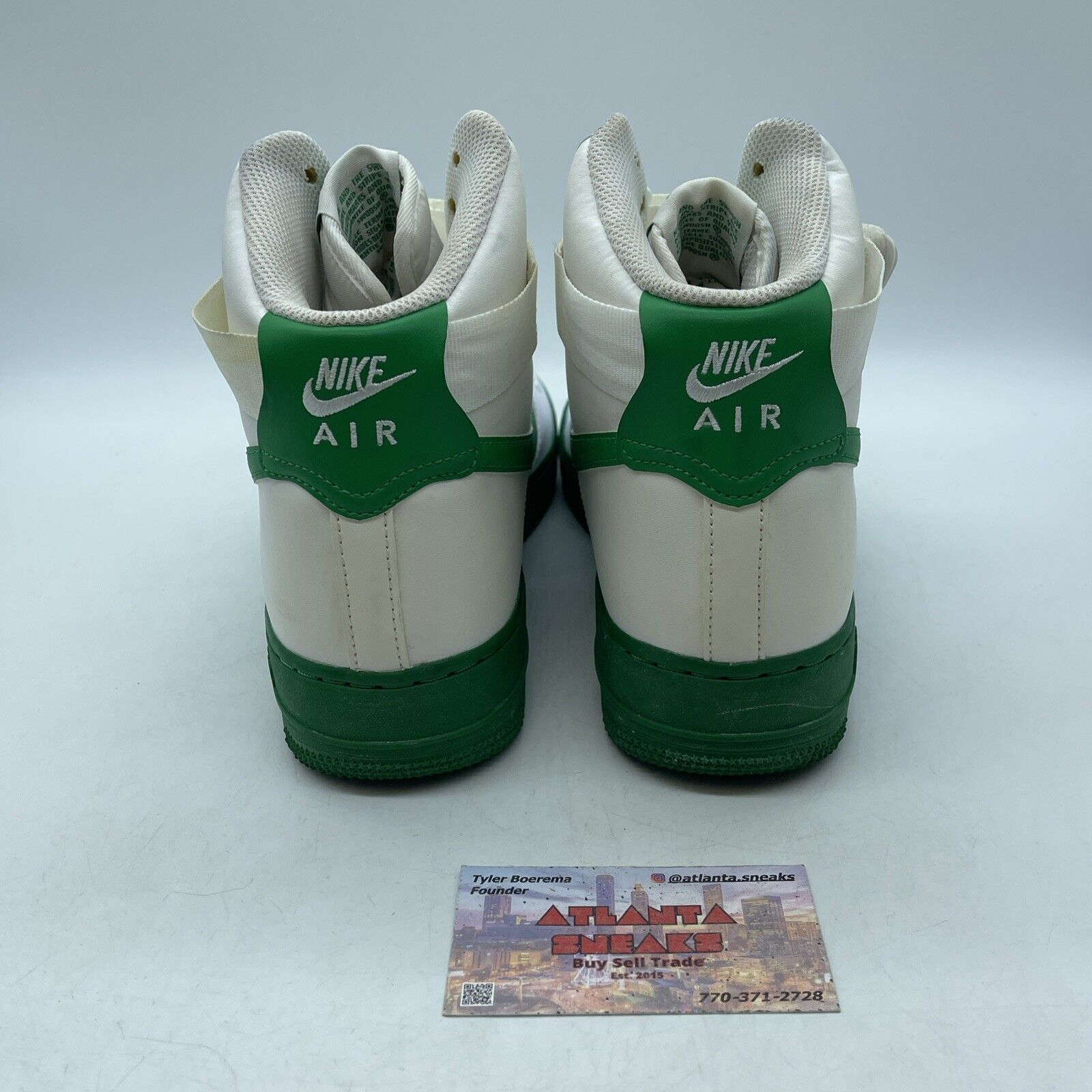 Size 8 - Nike Air Force 1 '07 High Lucky Green White Leather (CK7794-100)