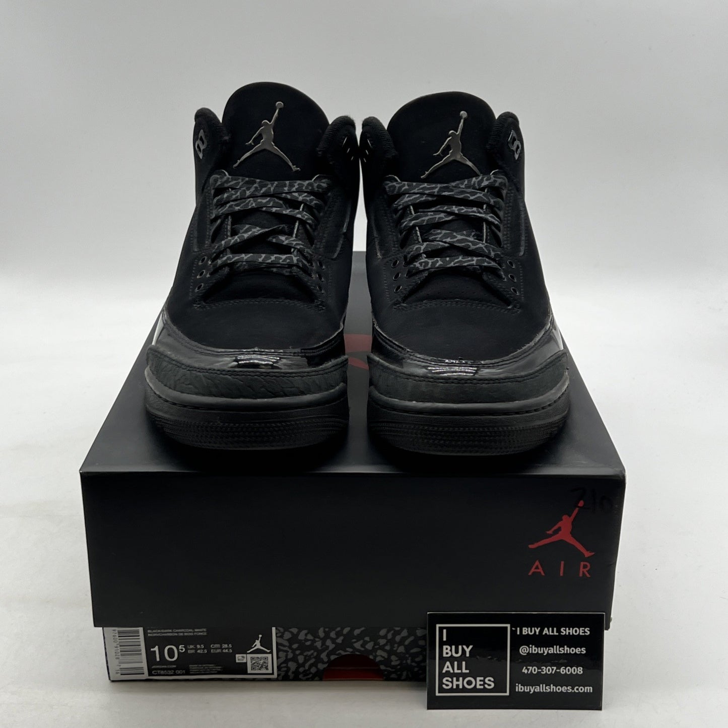 Size 10.5 - Air Jordan 3 Retro 2025 Black Cat (CT8532-001)