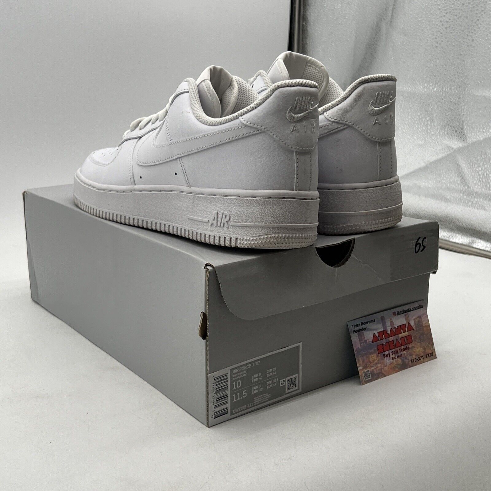 Size 10 - Nike Air Force 1 '07 Low Triple White (CW2288-111)