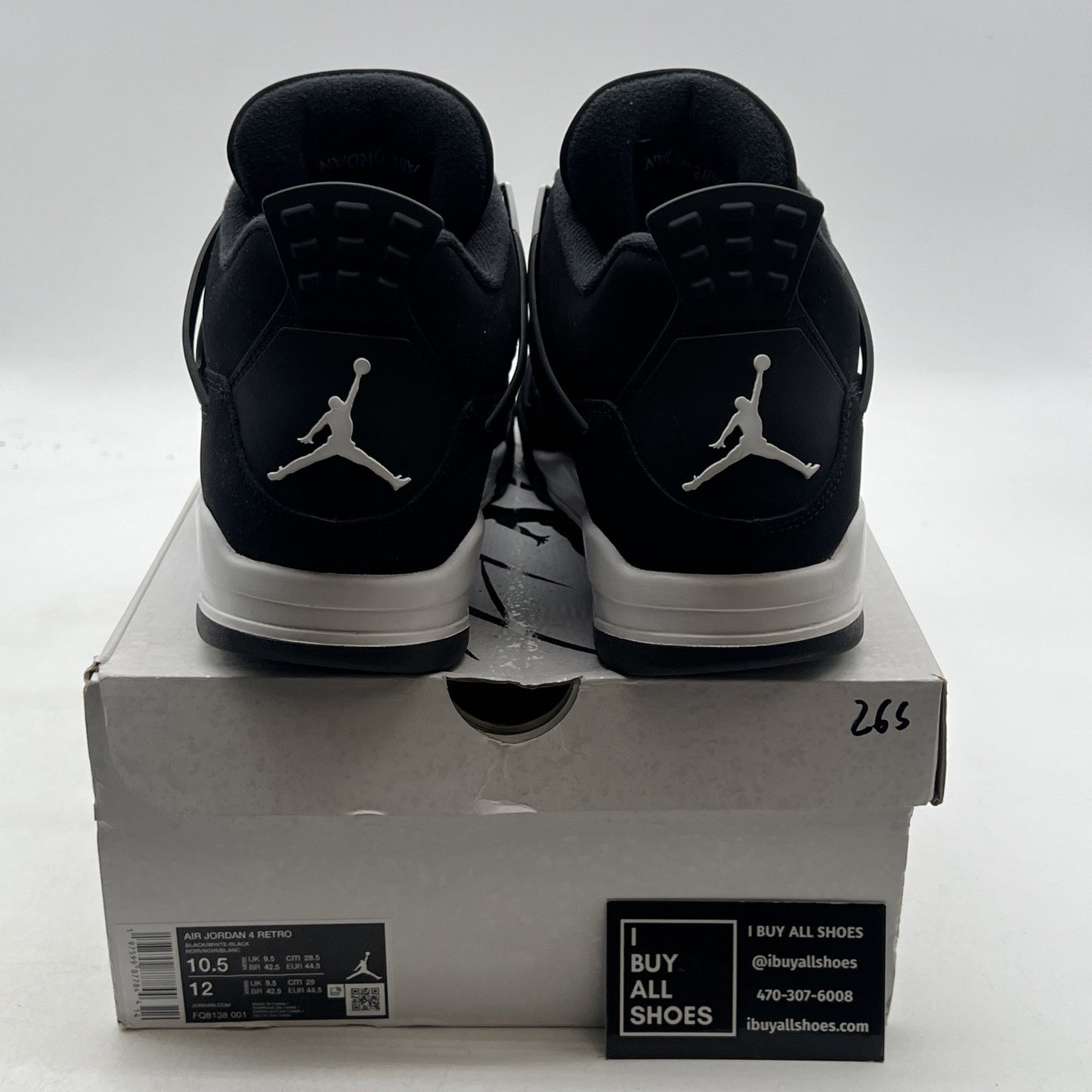 Size 10.5 - Air Jordan 4 Retro White Thunder (FQ8138-001)
