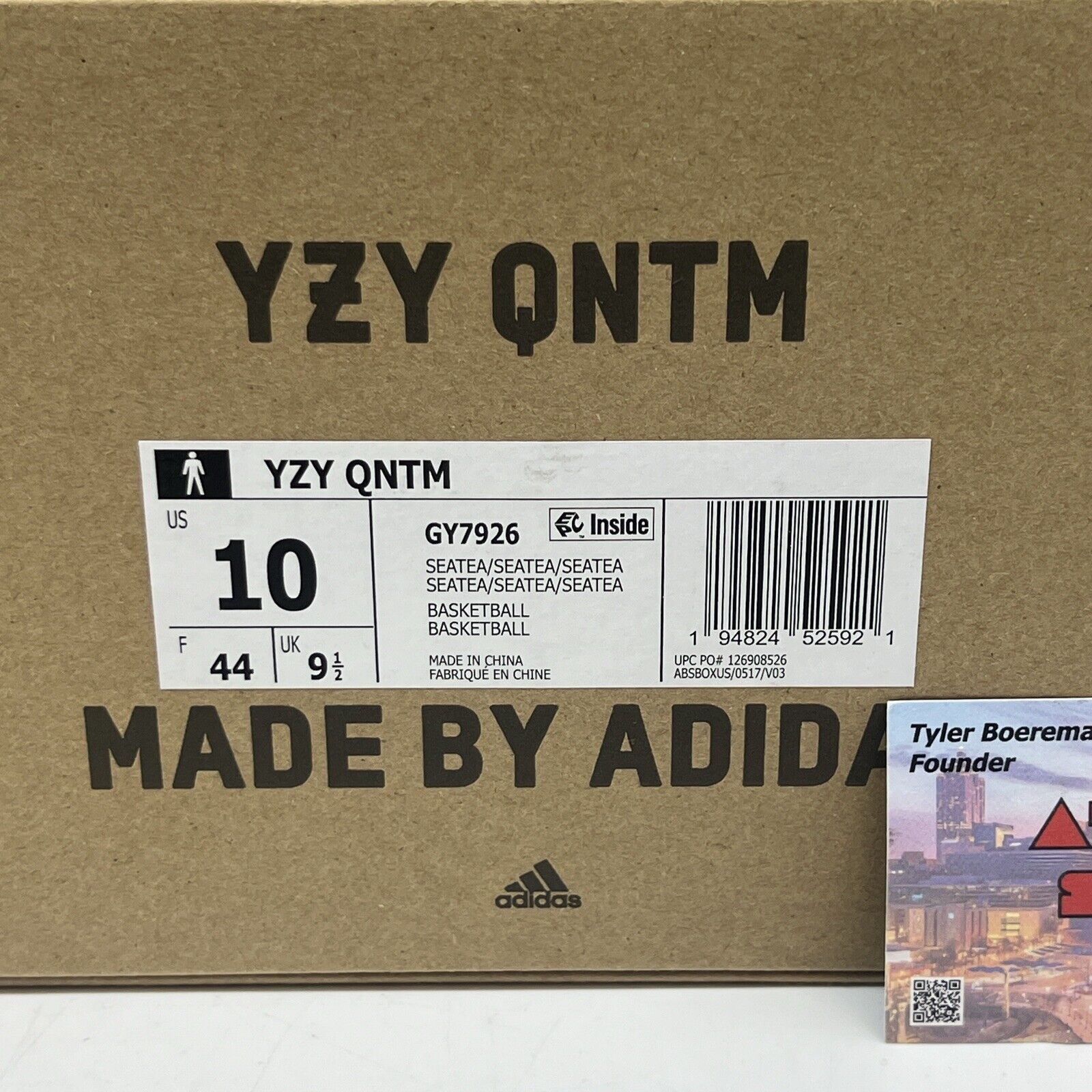 Size 10 - Yeezy QNTM Sea Teal Brand New Og All