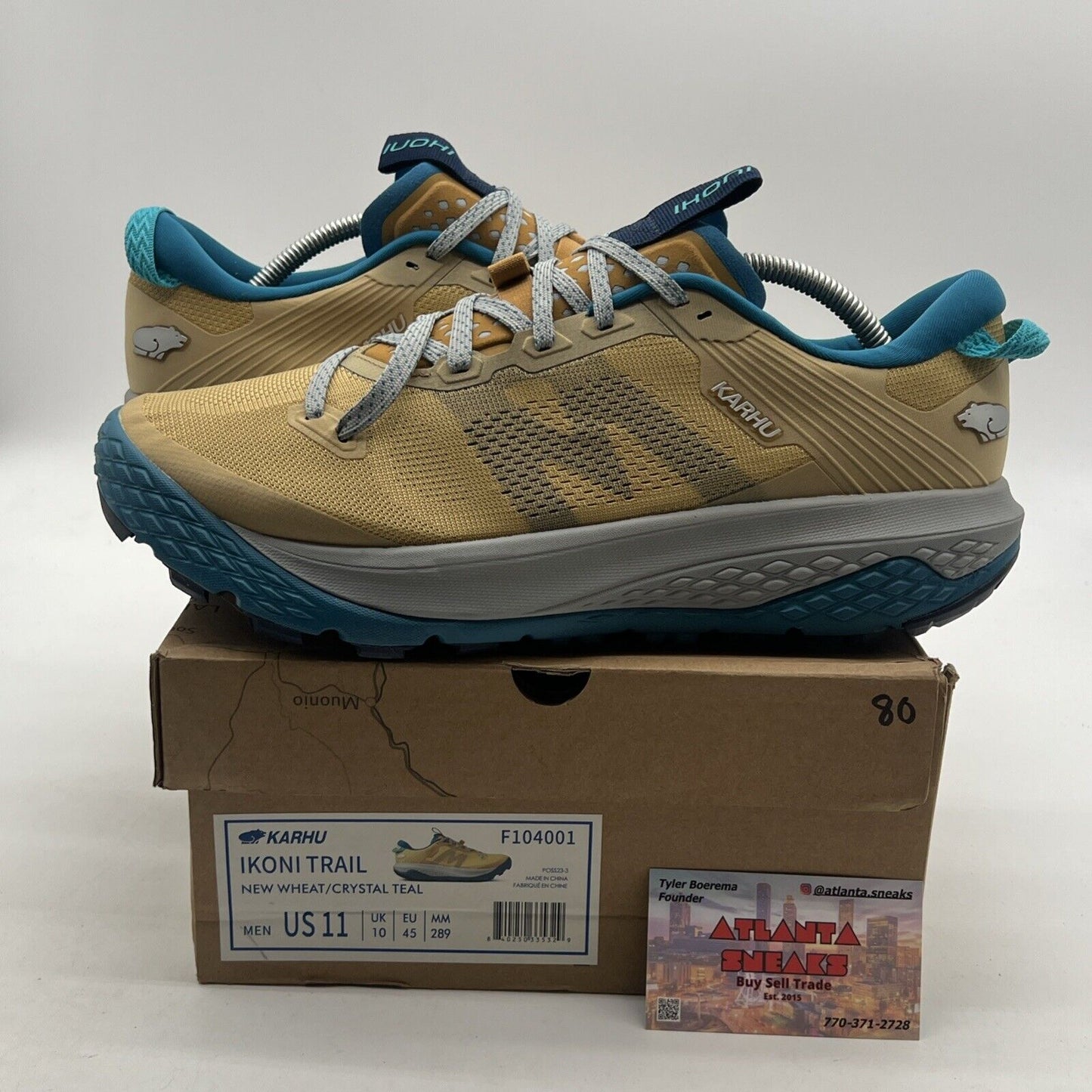 Size 11 - Karhu Finnish Sportsbear Ikoni Trail Wheat Teal Shoes (F104001)
