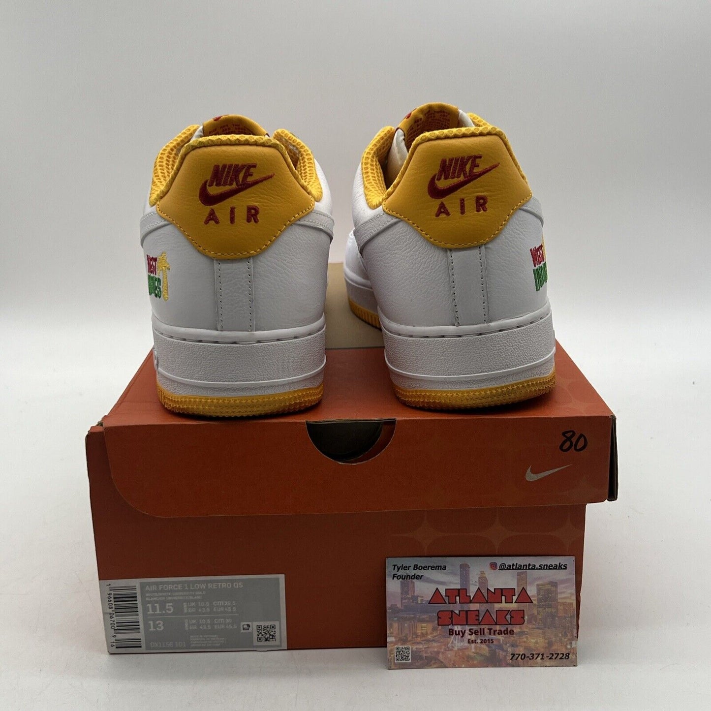 Size 11.5 - Nike Air Force 1 Low West Indies - University Gold  (DX1156-101)