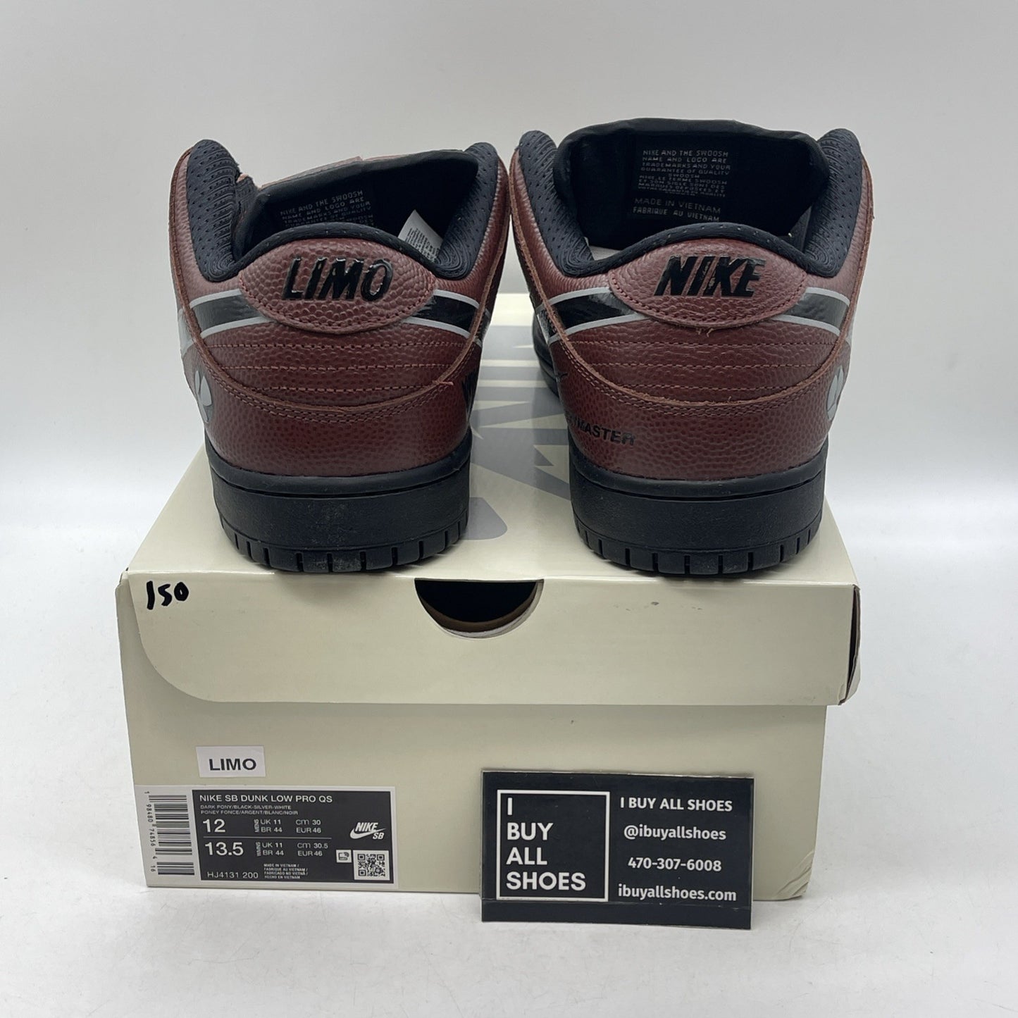 Size 12 - Limosine Skateboards x Nike Dunk SB Low Football (HJ4131-200)