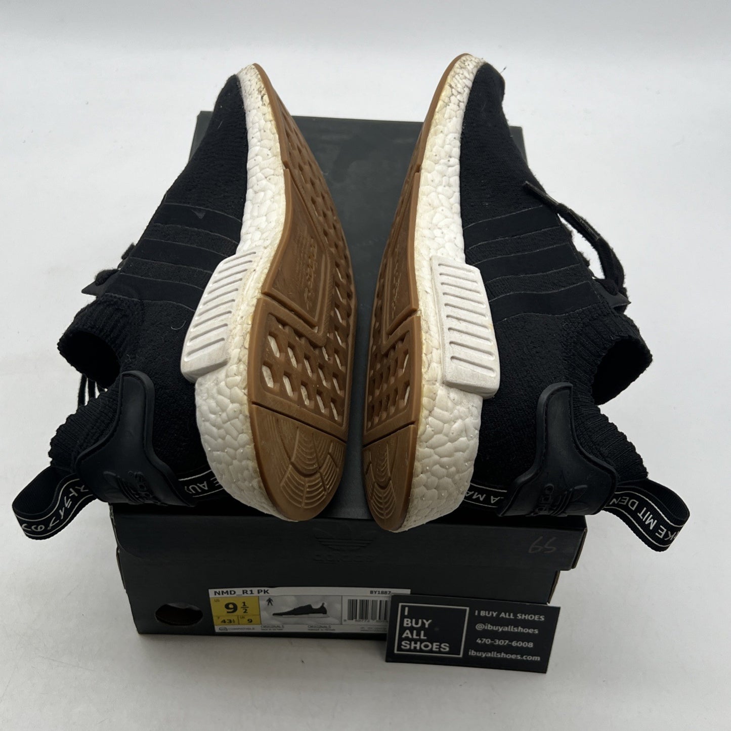 Size 9.5 - adidas NMD_R1 PK Black Gum (BY1887)