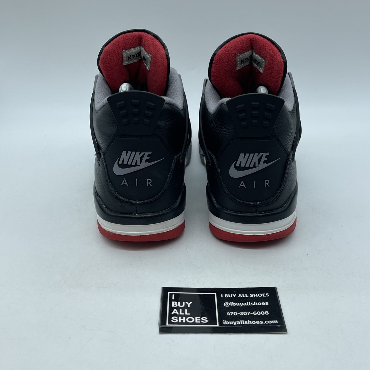 Size 7Y - Air Jordan 4 Retro Bred Reimagined Black Grey Leather (FQ8213-006)