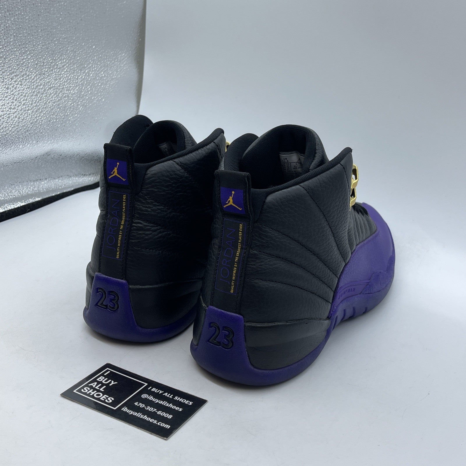 Size 11.5 - Jordan 12 Retro Mid Field Purple Black Leather (CT8013-057)