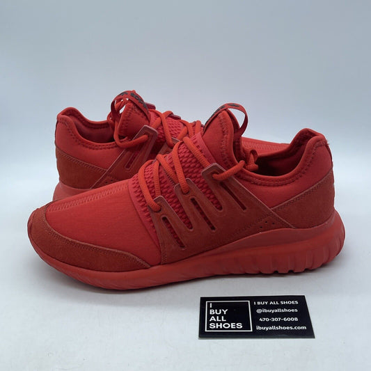 Size 8.5 - adidas Tubular Radial Red Suede Leather (S80116)