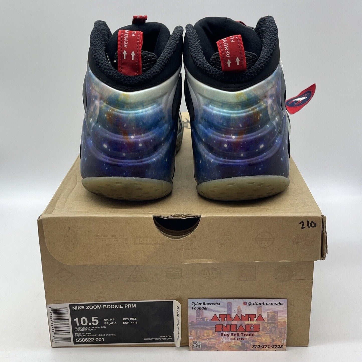 Size 10.5 - Nike Zoom Rookie Prm Galaxy Black Pod Blue Purple Suede (558622-001)