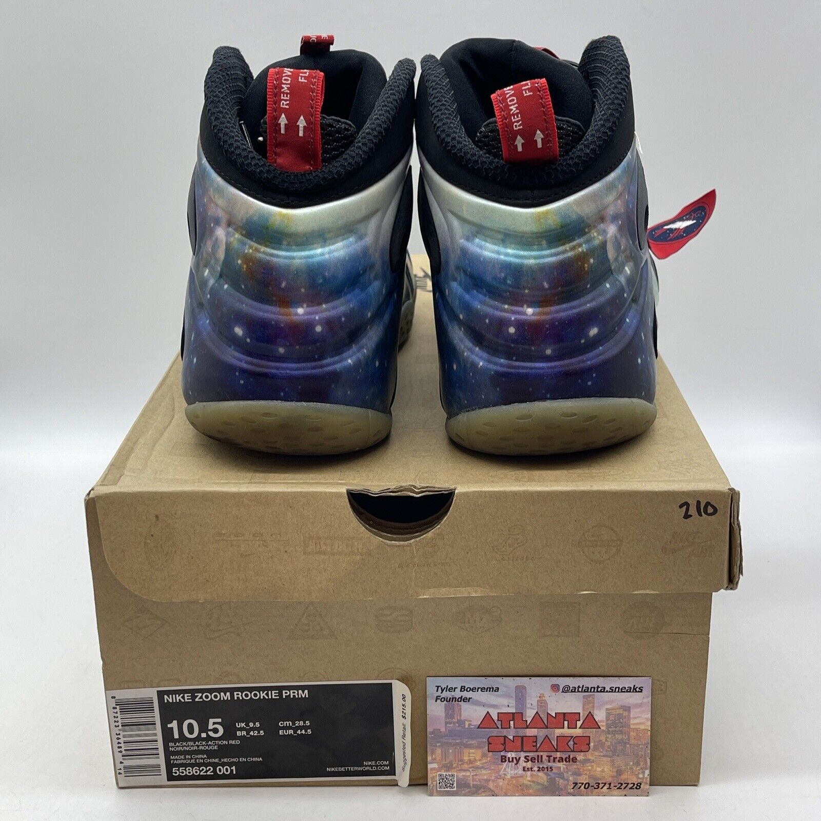 Size 10.5 - Nike Zoom Rookie Prm Galaxy Black Pod Blue Purple Suede (558622-001)