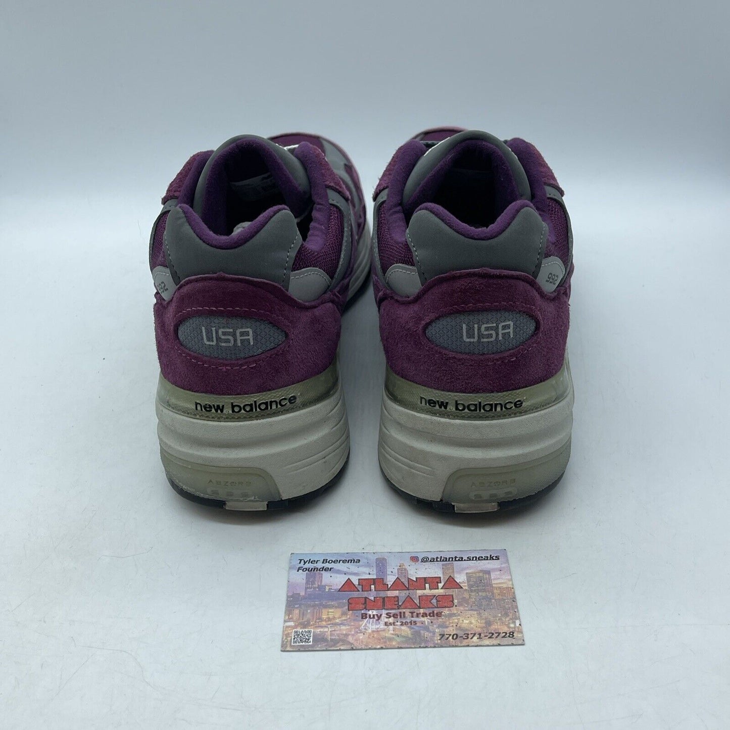 Size 11 - New Balance 992 Made in USA Purple Grey Suede Leather (M992BA)