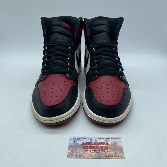 Size 11 - Jordan 1 Retro OG High Bred Toe Black Red White Leather (555088-610)