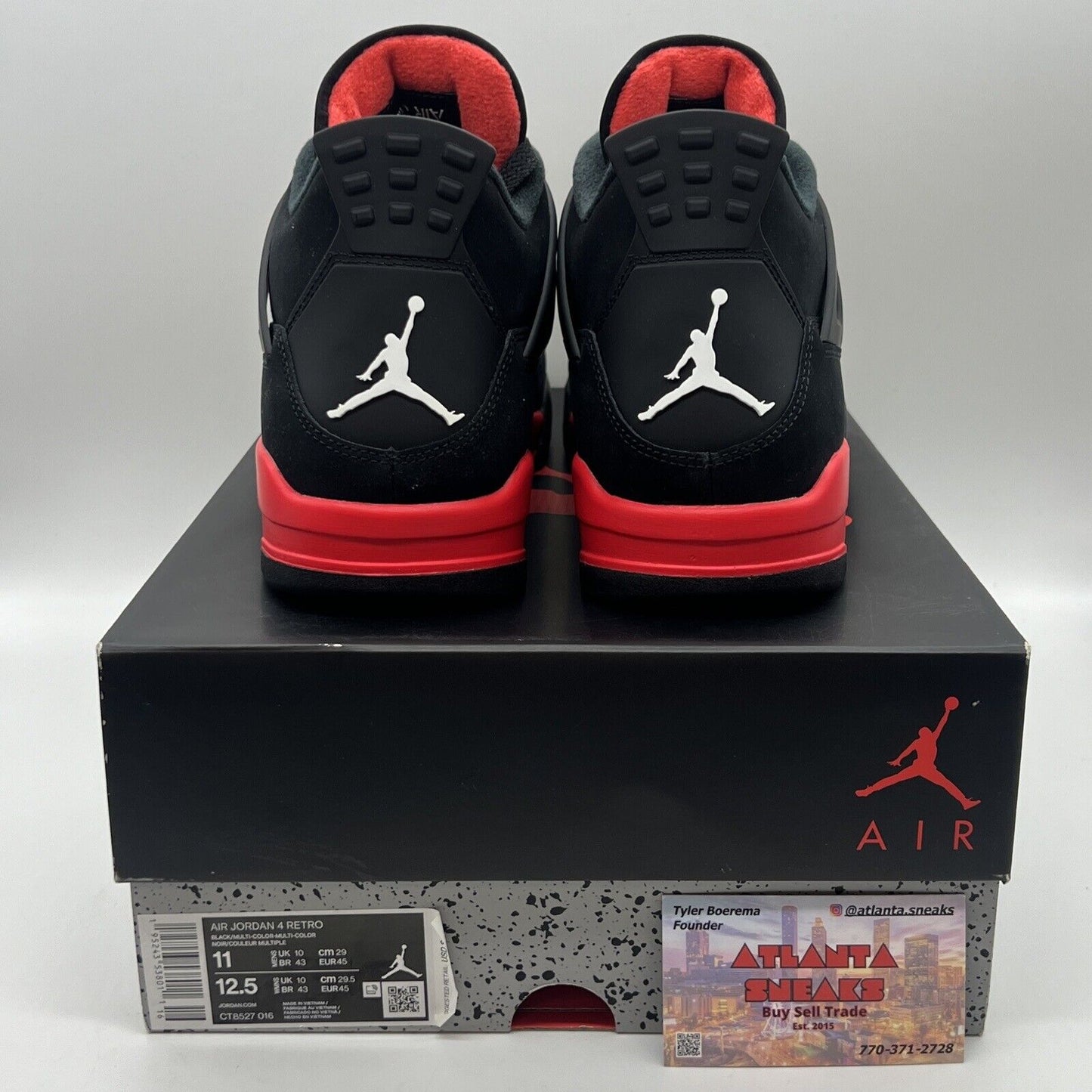 Size 11 - Jordan 4 Retro Mid Red Thunder Black White Brand New Og All