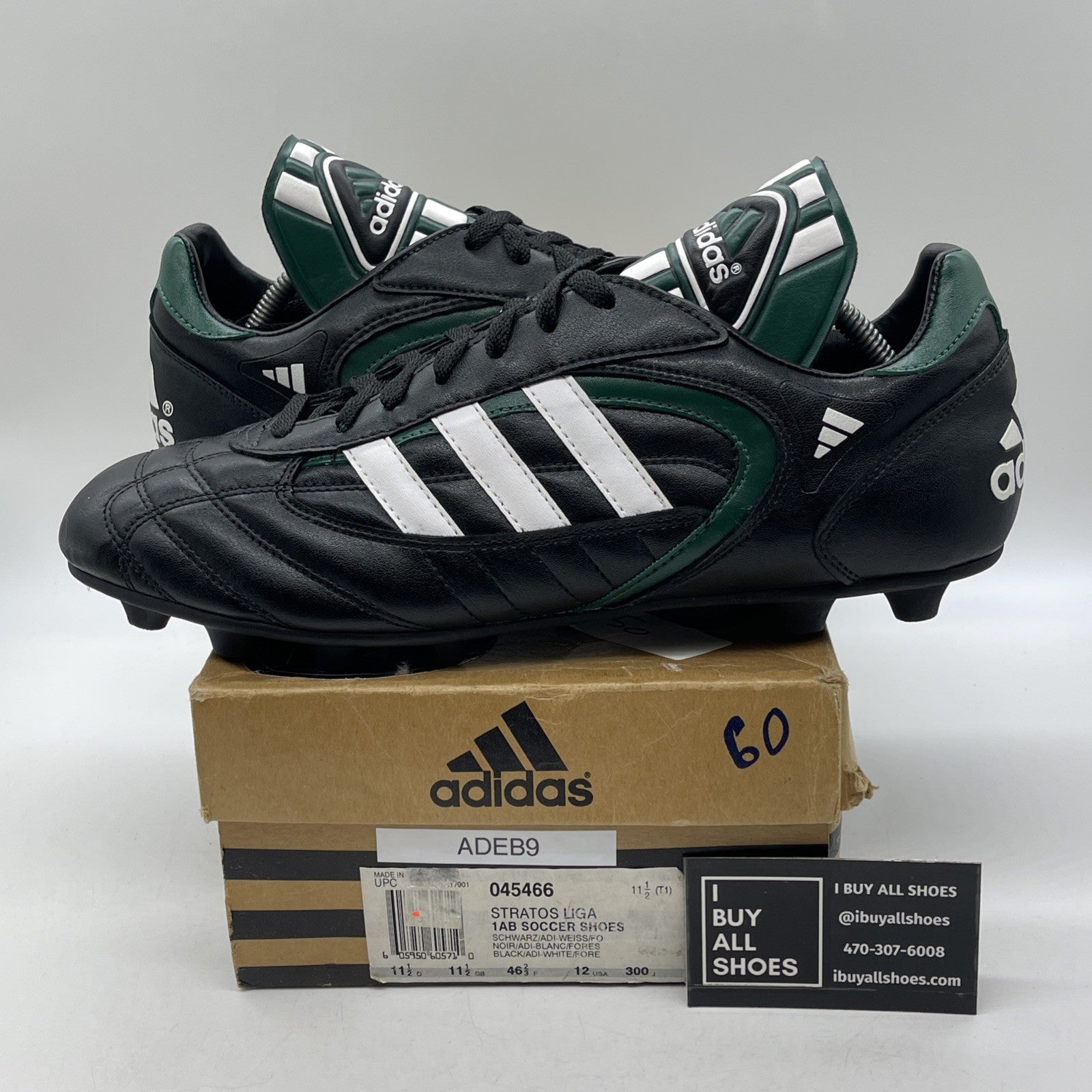 Size 12 - Adidas Stratos Cup Liga 1AB JR soccer shoes Leather (045466)