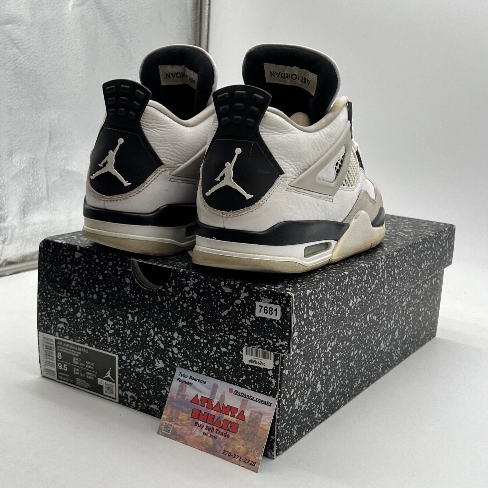 Size 8 - Air Jordan 4 Retro Mid Military Black (DH6927-111)