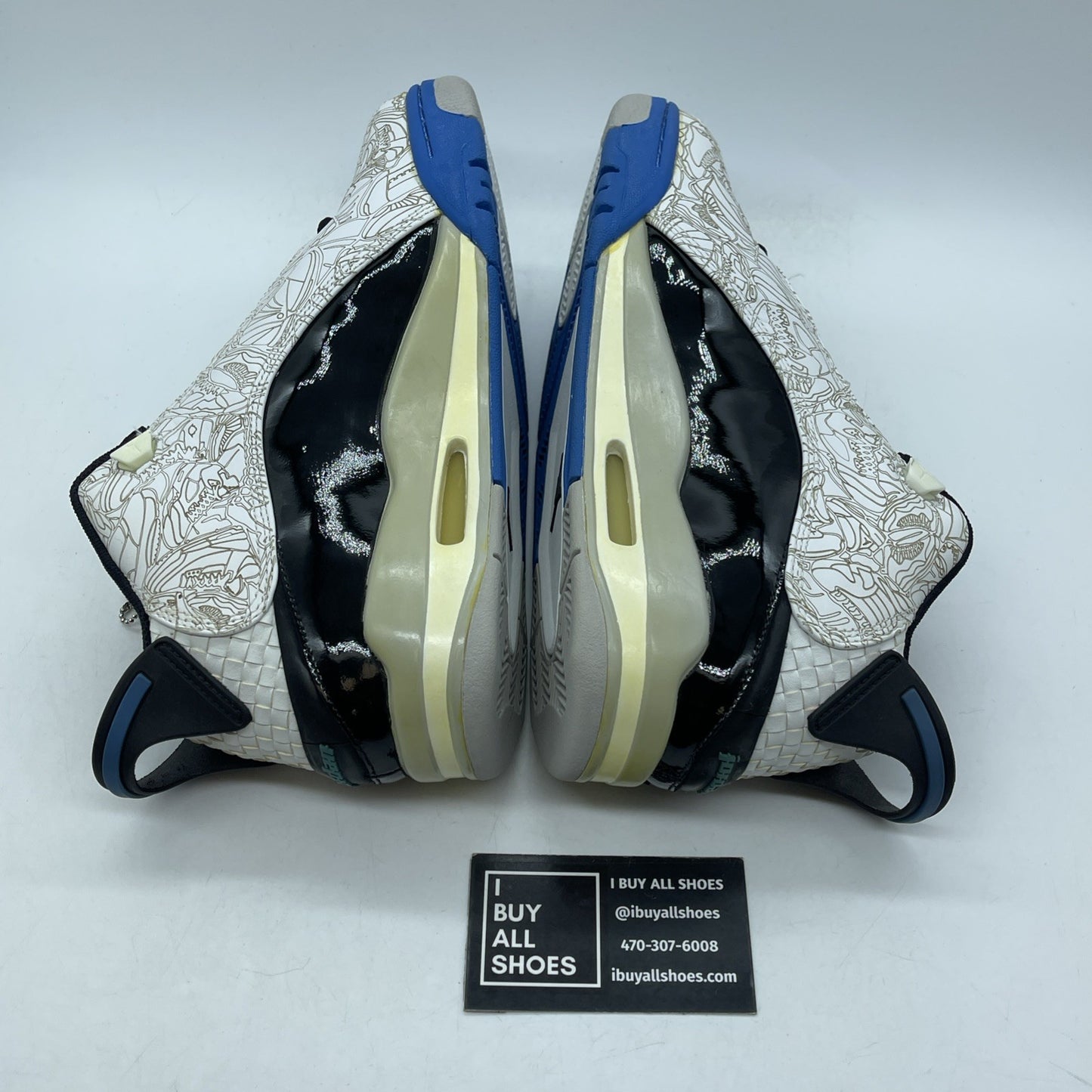 Size 7.5 - Air Jordan Dub-Zero Photo Blue Black White Leather (311046-102)