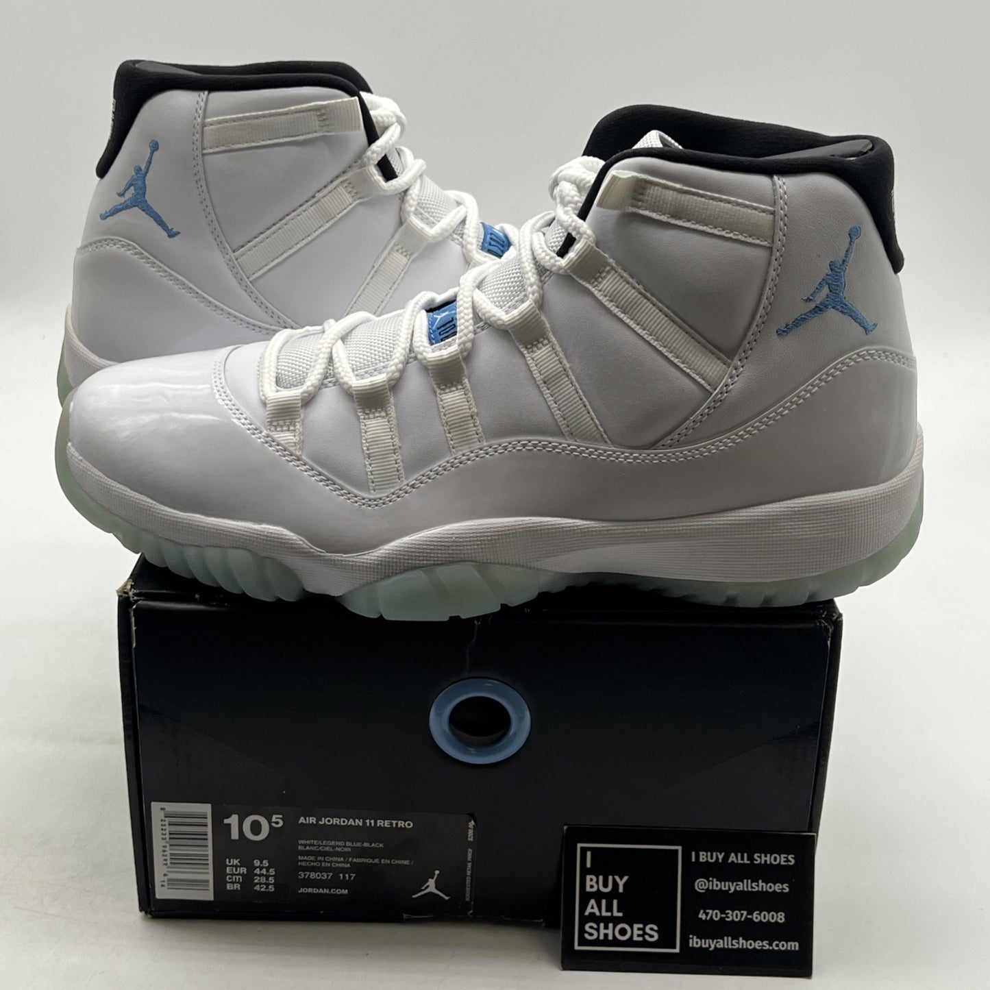Size 10.5 - Air Jordan 11 Retro High Legend Blue (378037-117)