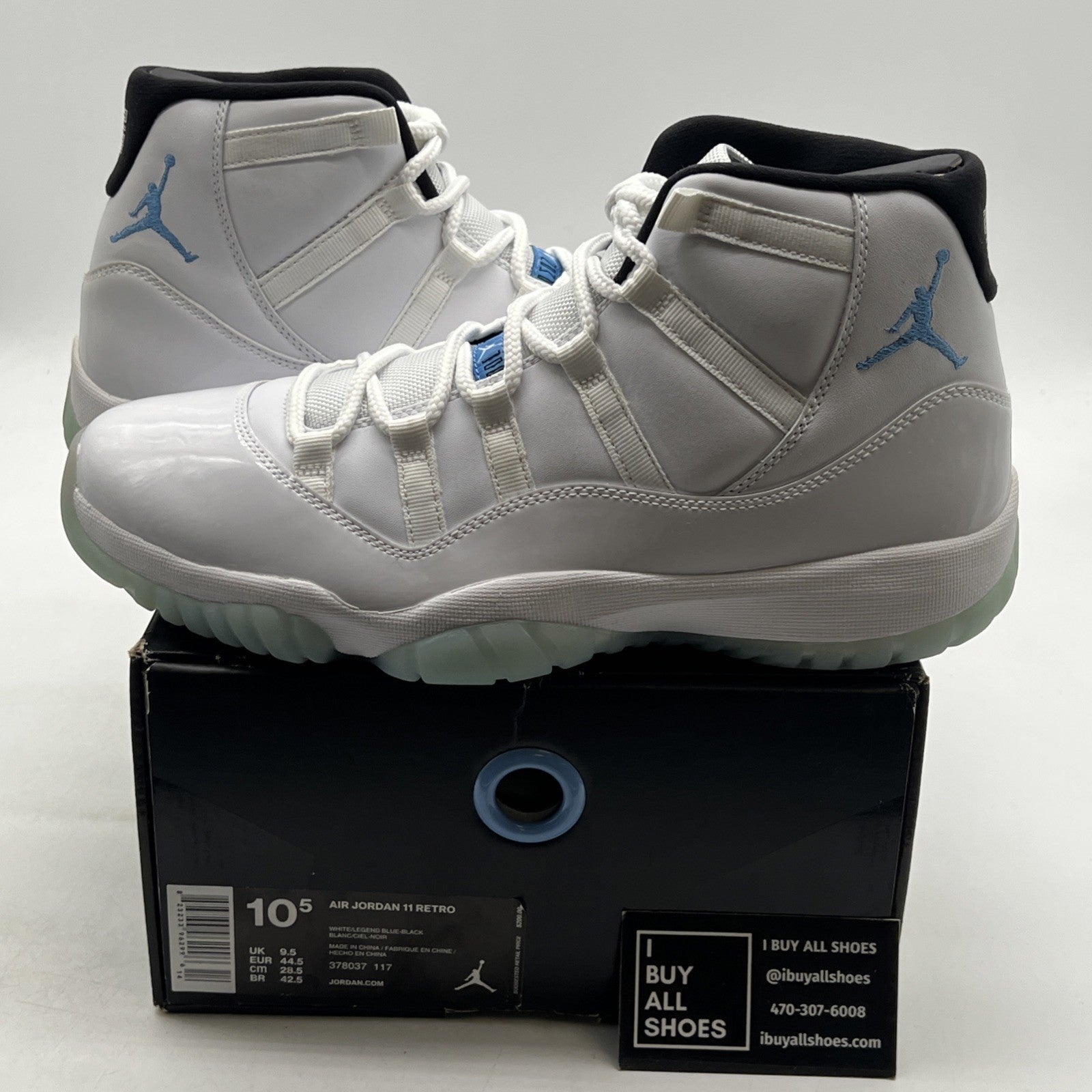Size 10.5 - Air Jordan 11 Retro High Legend Blue (378037-117)