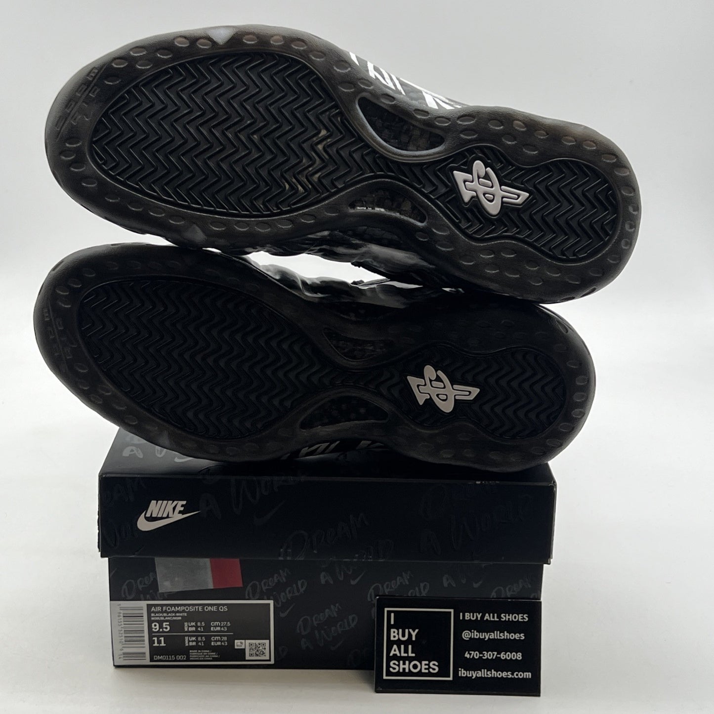 Size 9.5 - Nike Air Foamposite One QS Dream A World - Black (DM0115-002)