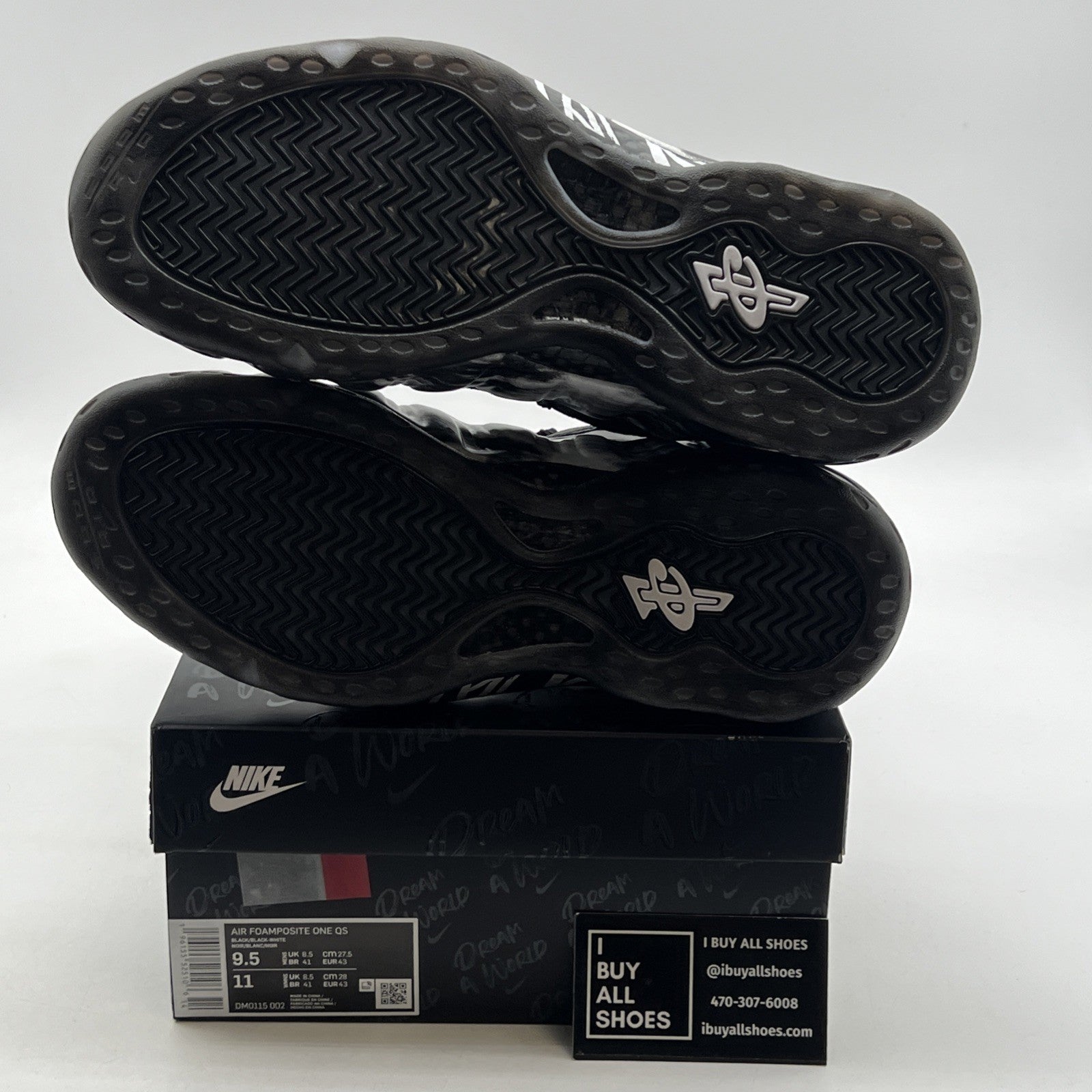 Size 9.5 - Nike Air Foamposite One QS Dream A World - Black (DM0115-002)