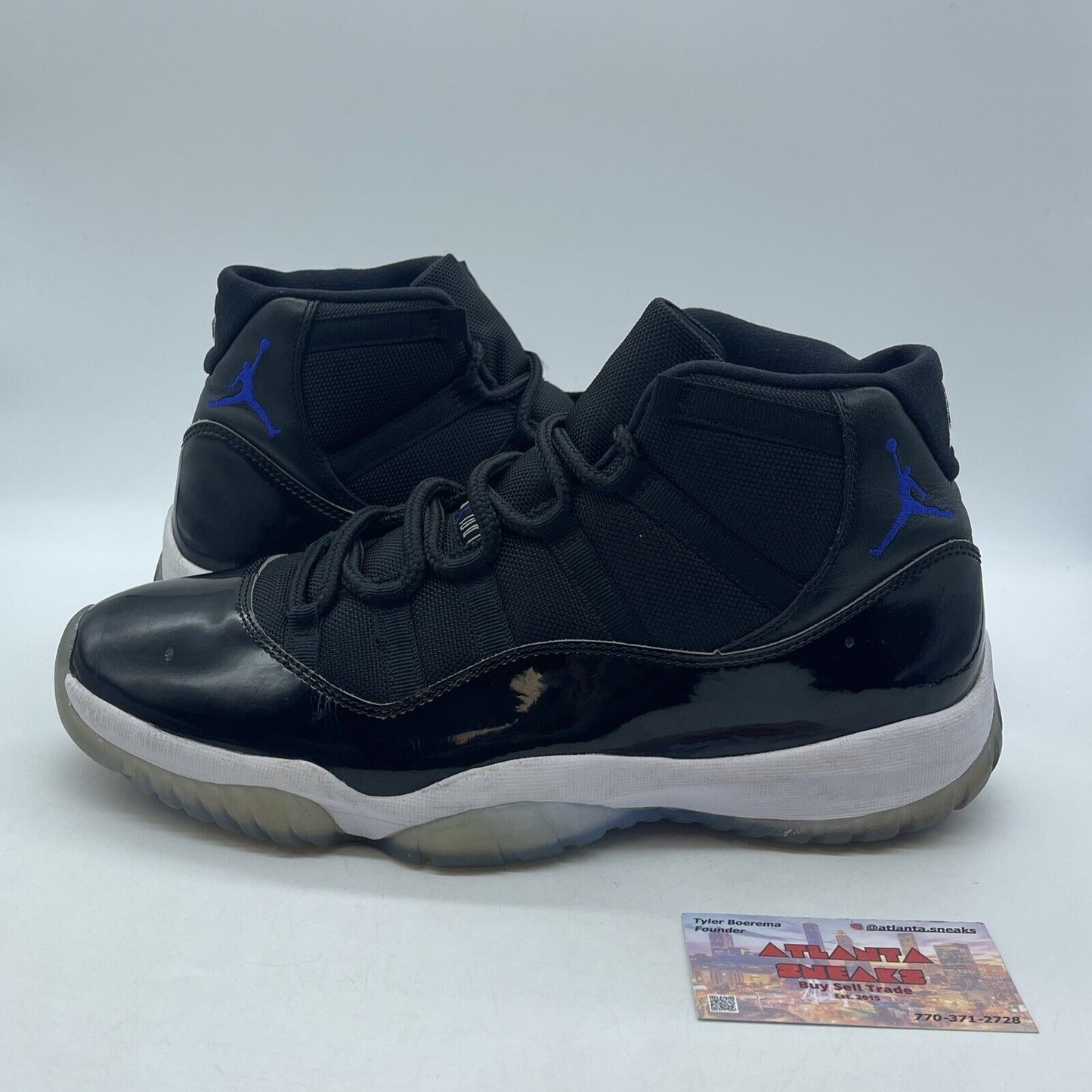 Size 12 - Jordan 11 Retro High Space Jam Black Blue White Leather (378037-003)