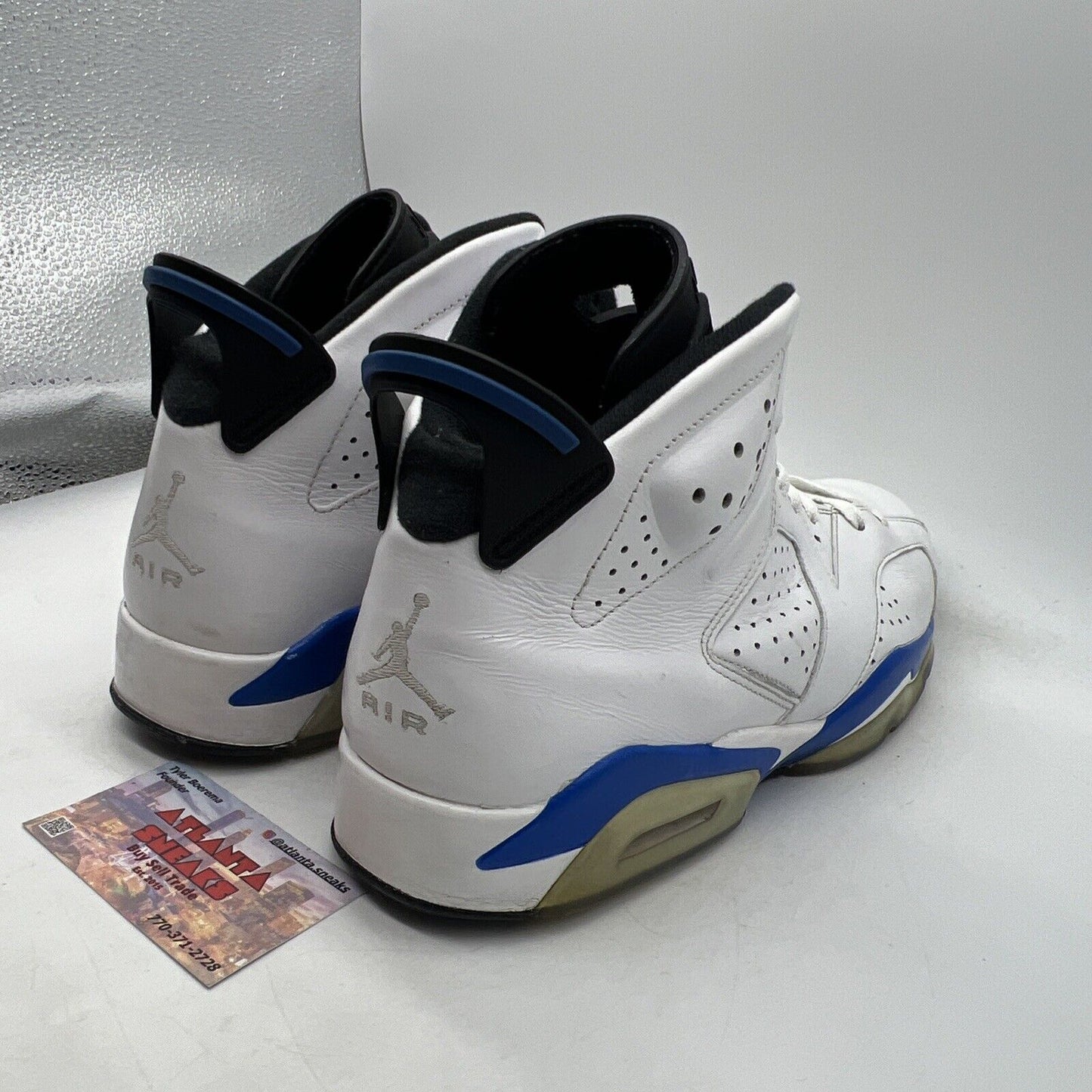 Size 11 - Air Jordan 6 Retro 2014 Sport Blue White Black Blue Leather 384664-107
