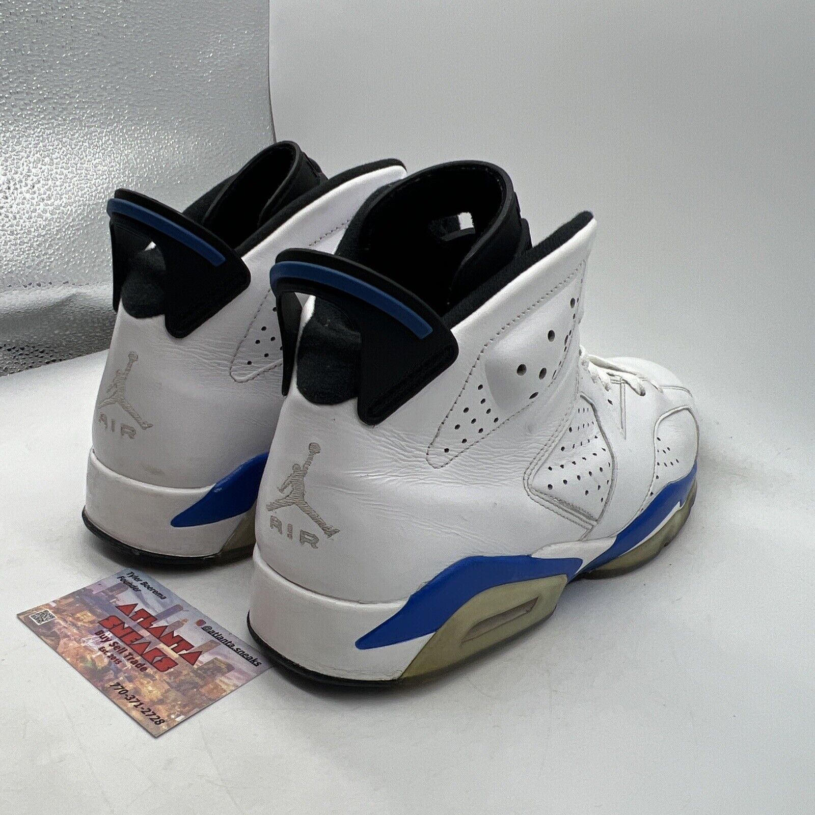 Size 11 - Air Jordan 6 Retro 2014 Sport Blue White Black Blue Leather 384664-107
