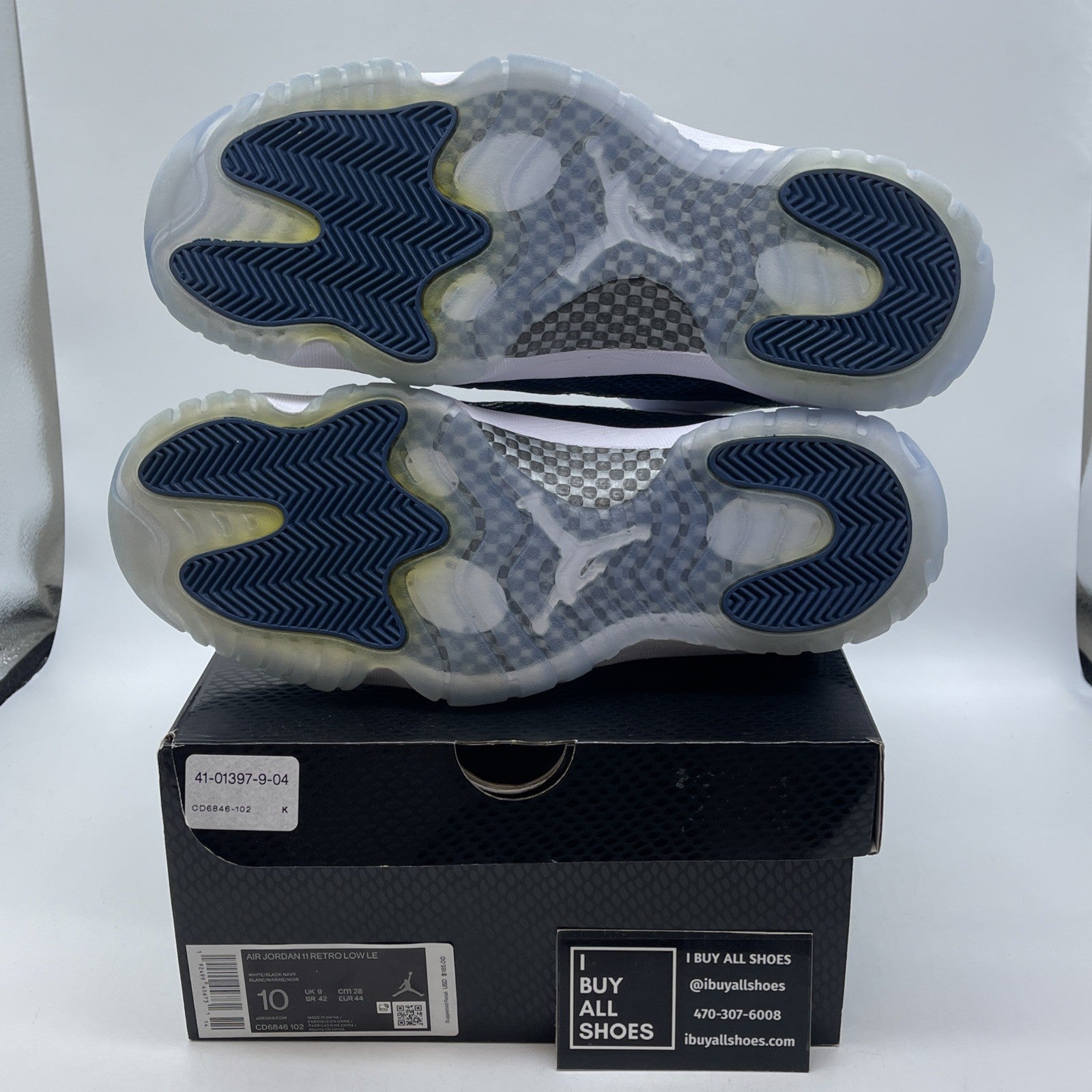 Size 10 - Jordan 11 Retro Low Snakeskin Blue Suede Leather (CD6846-102)