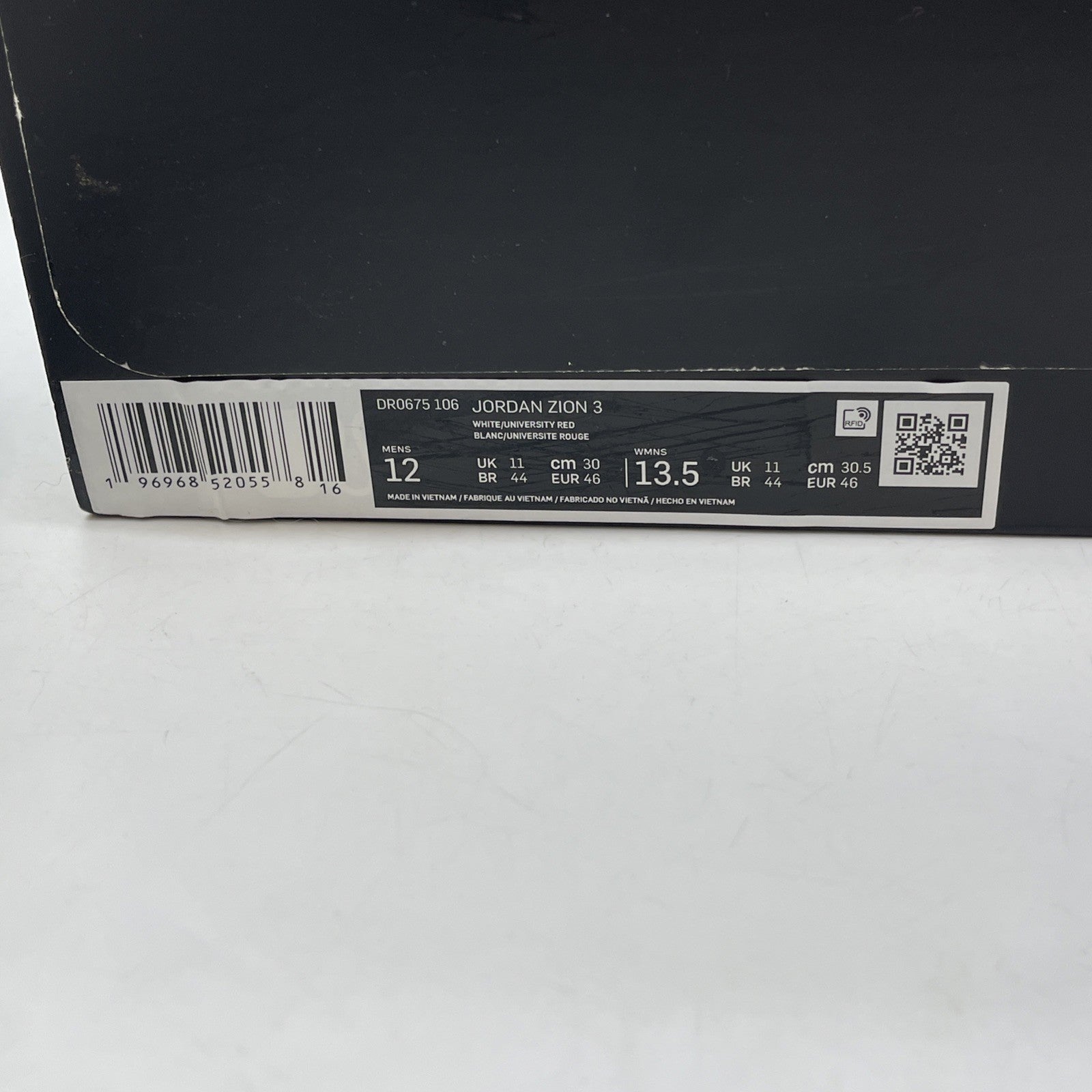 Size 12 - Jordan Zion 3 Fresh Paint White Grey Suede Leather (DR0675-106)
