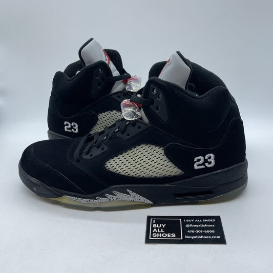 Size 13 - Air Jordan 5 Retro 2011 Black Metallic White Suede (136027-010)