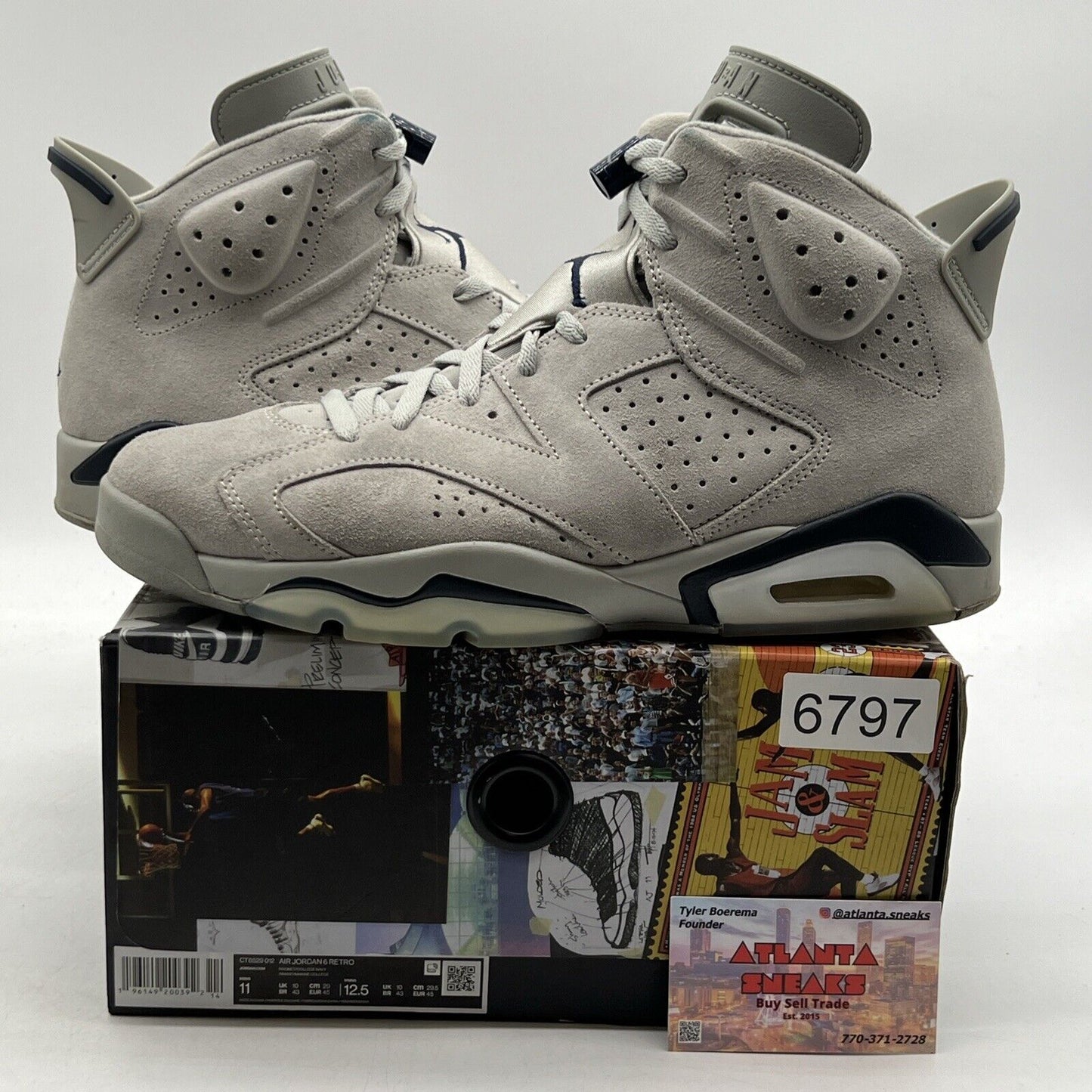 Size 11 - Jordan 6 Retro Mid Georgetown Navy Suede (CT8539-012)