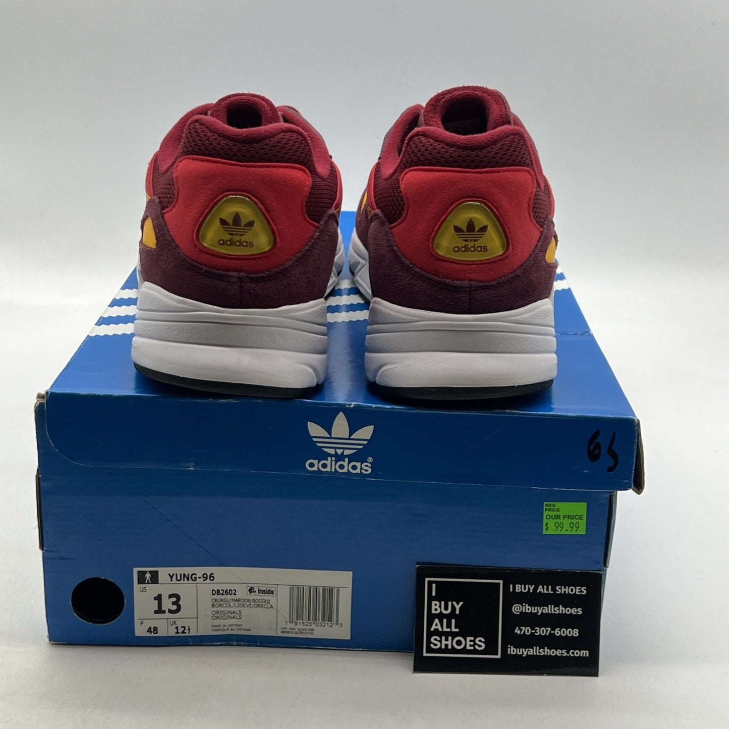 Size 13 - Adidas Yung-96 Collegiate Burgundy (DB2602)